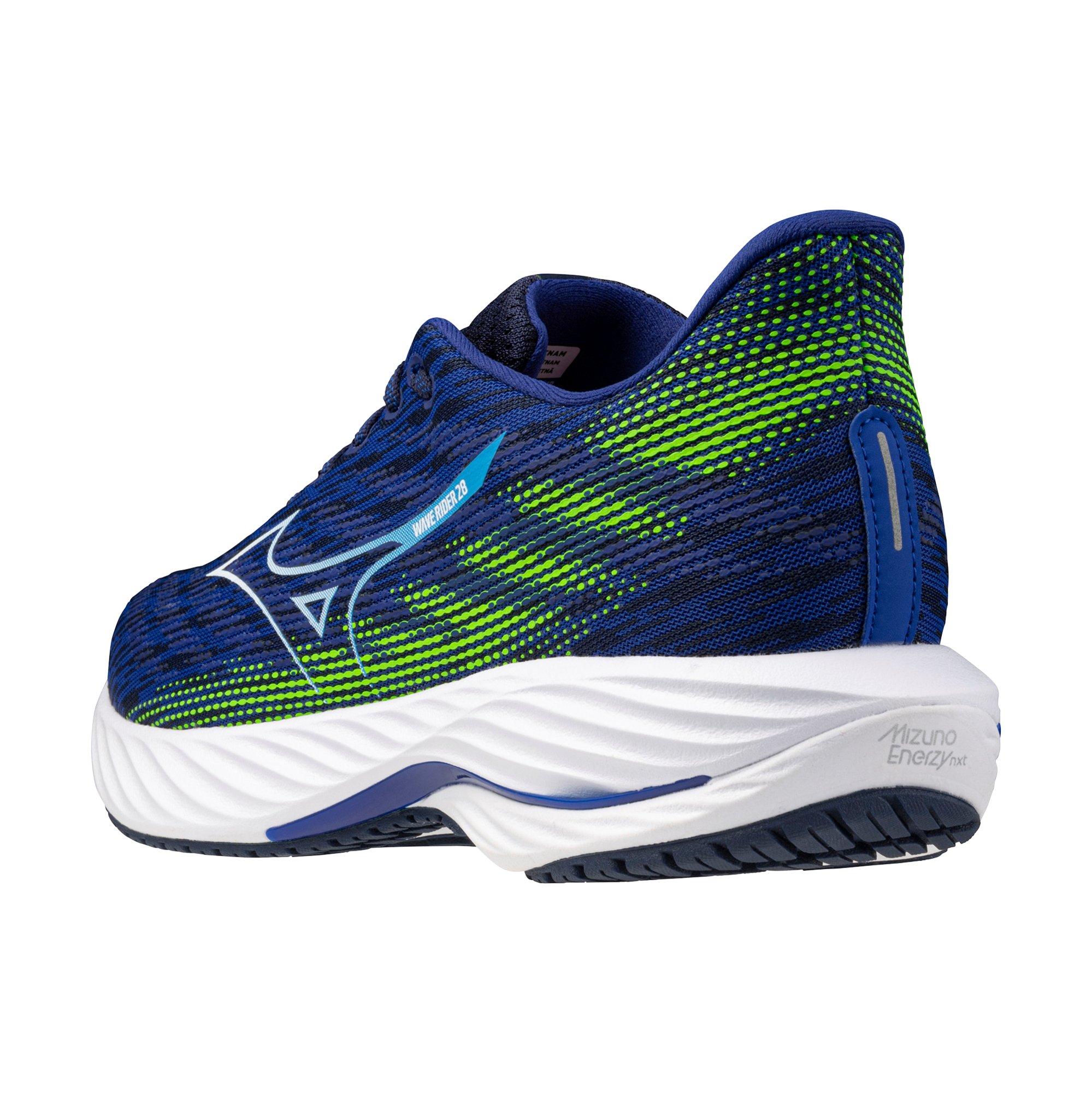 Mizuno Wave Rider 28 "Reflex Blue/White" Men's Running Shoe - BLUE/WHITE Thumbnail View 4