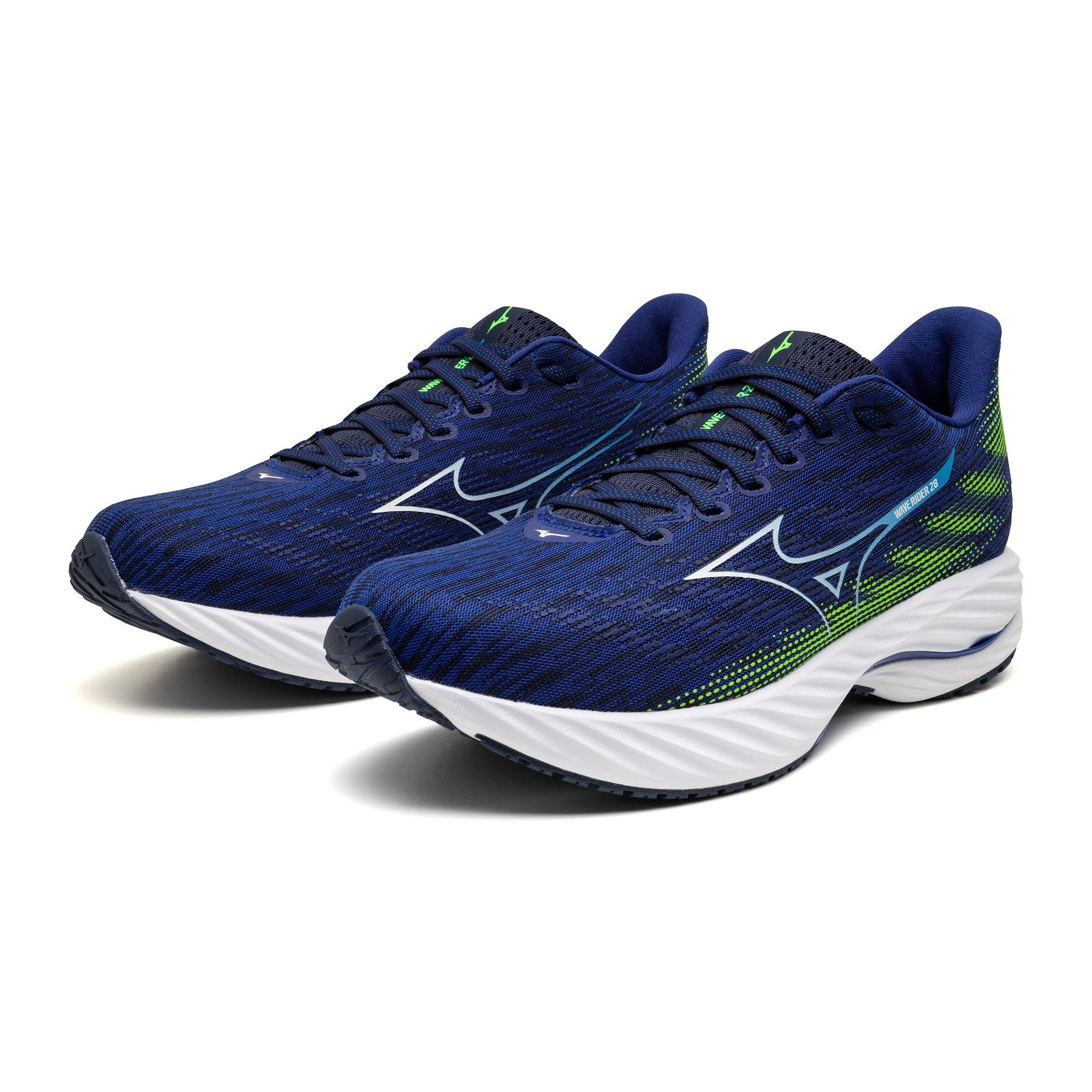 Mizuno Wave Rider 28 "Reflex Blue/White" Men's Running Shoe - BLUE/WHITE Thumbnail View 5