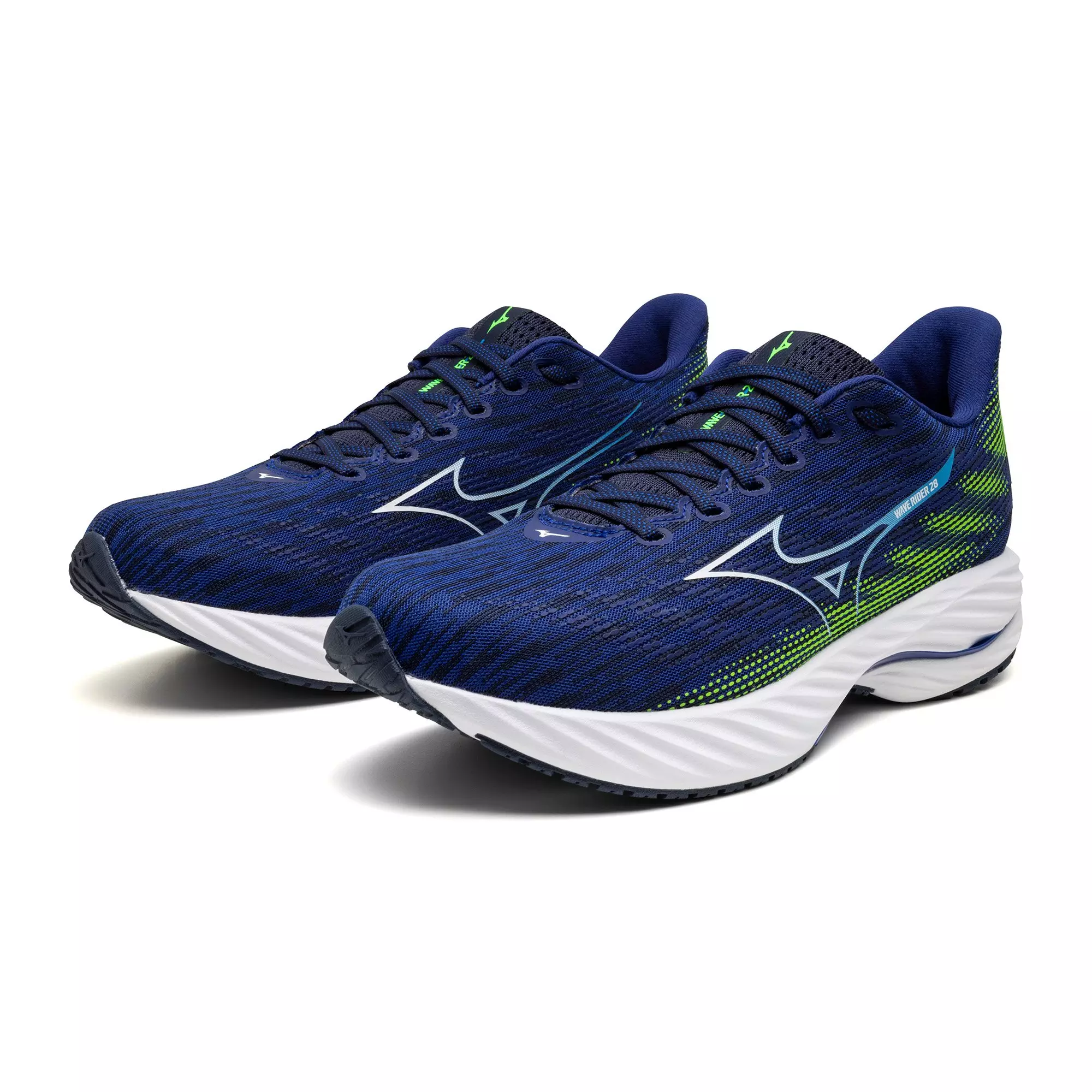 Mizuno Wave Rider 28 "Reflex Blue/White" Men's Running Shoe - BLUE/WHITE