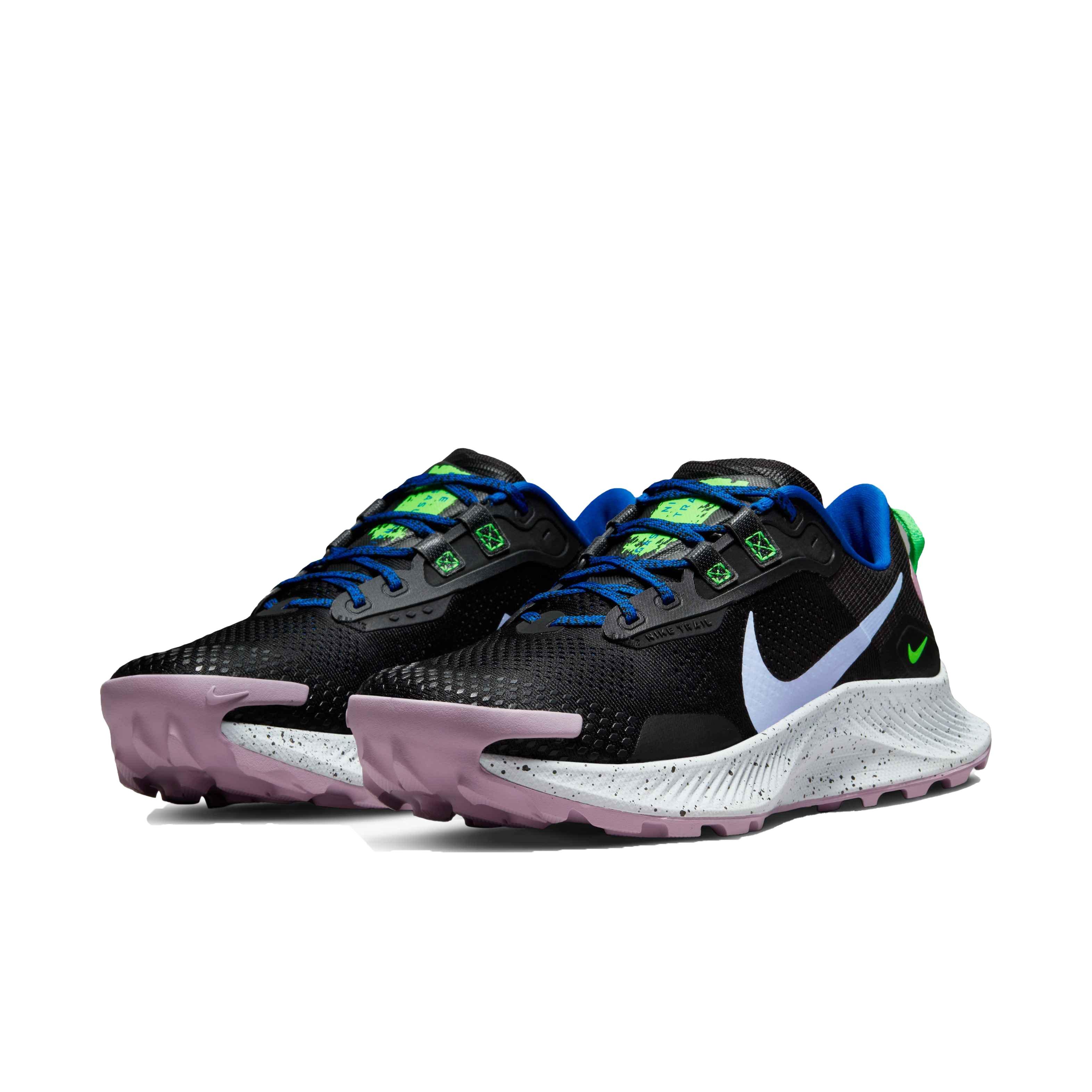 Nike Pegasus Trail 3 "Black/Light Marine/Hyper Royal/Pink Rise" Women's Trail Running Shoe - BLACK Thumbnail View 3