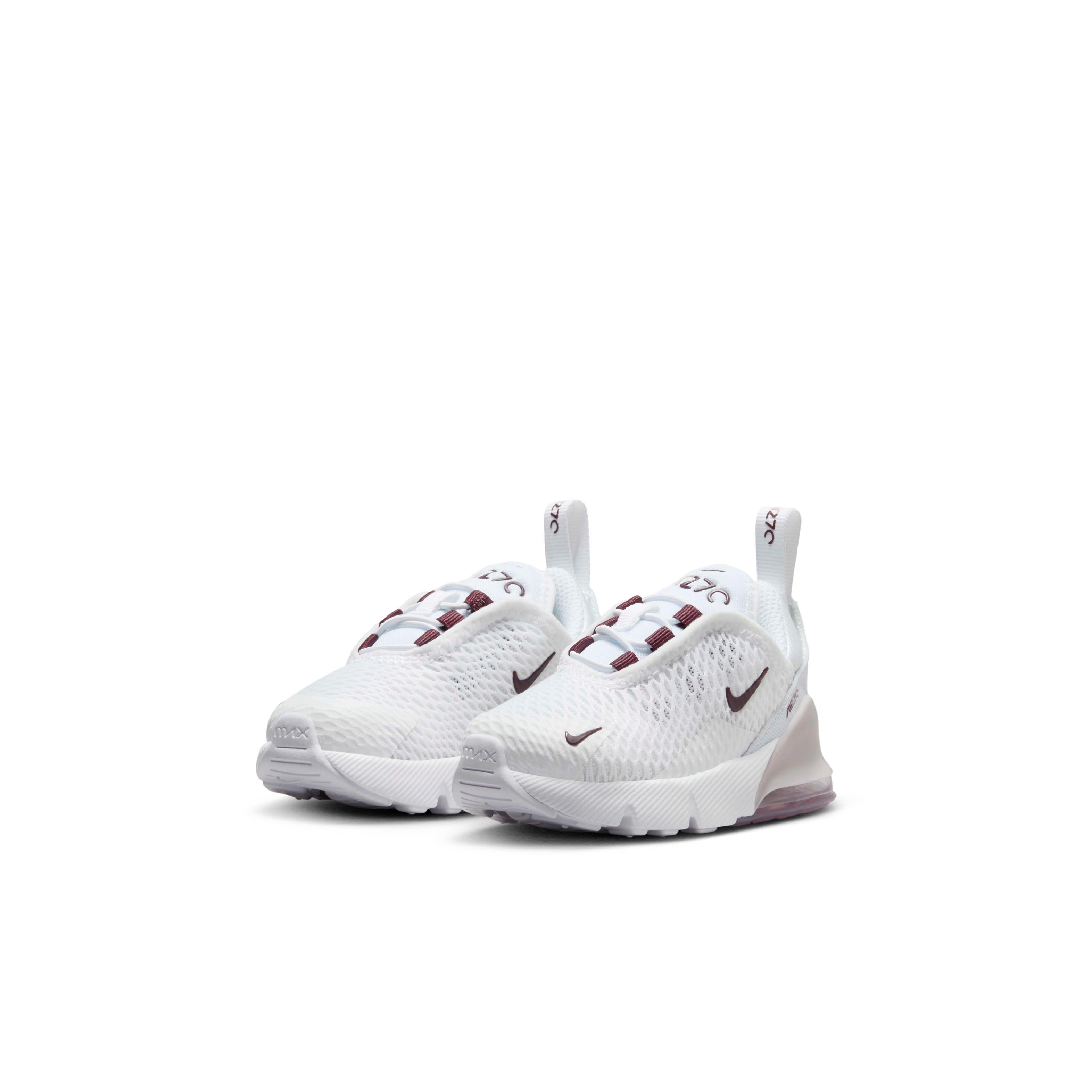 Nike Air Max 270 Infant Girls' "White/Platinum Violet/Burgundy Crush" Shoe