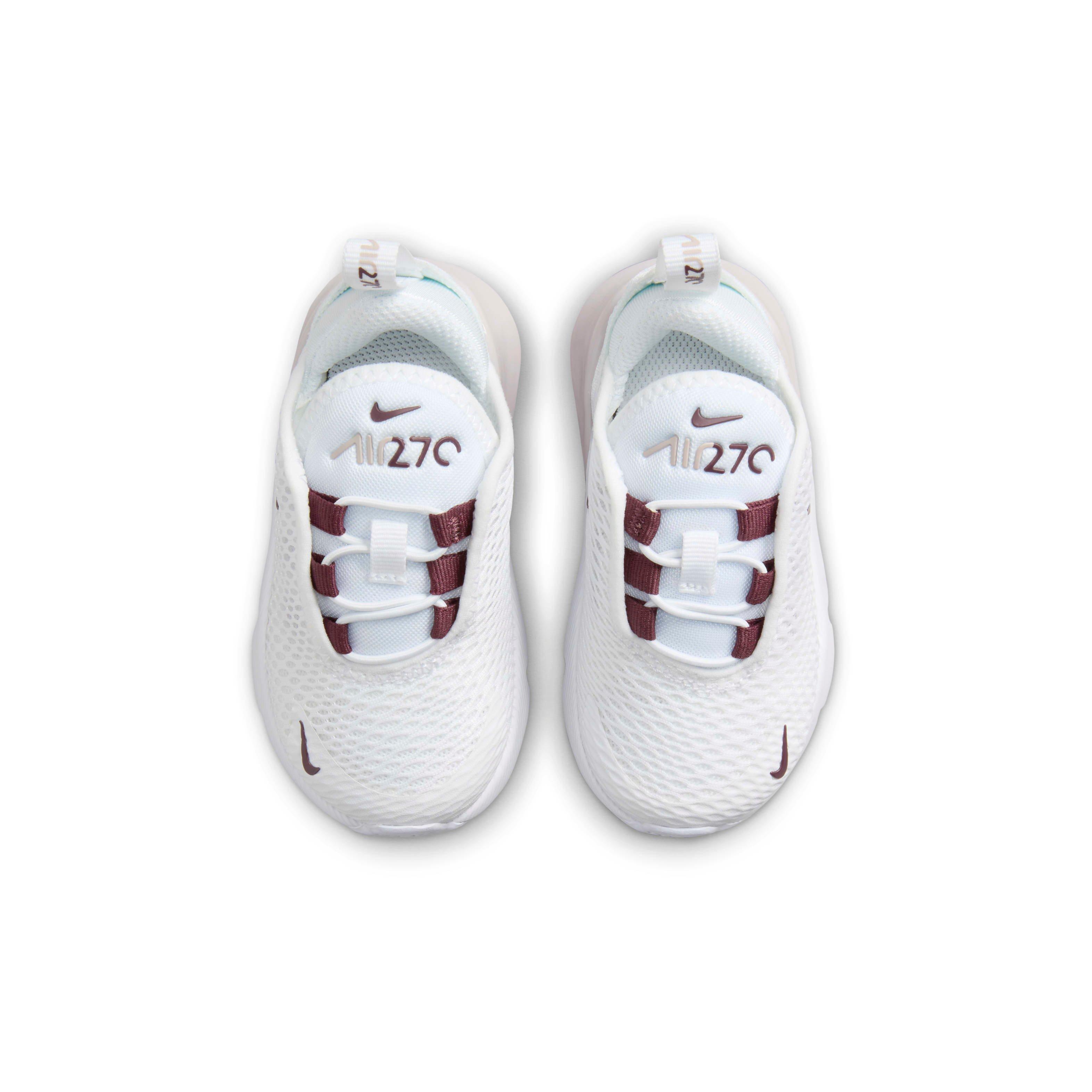 Nike Air Max 270 Infant Girls' "White/Platinum Violet/Burgundy Crush" Shoe