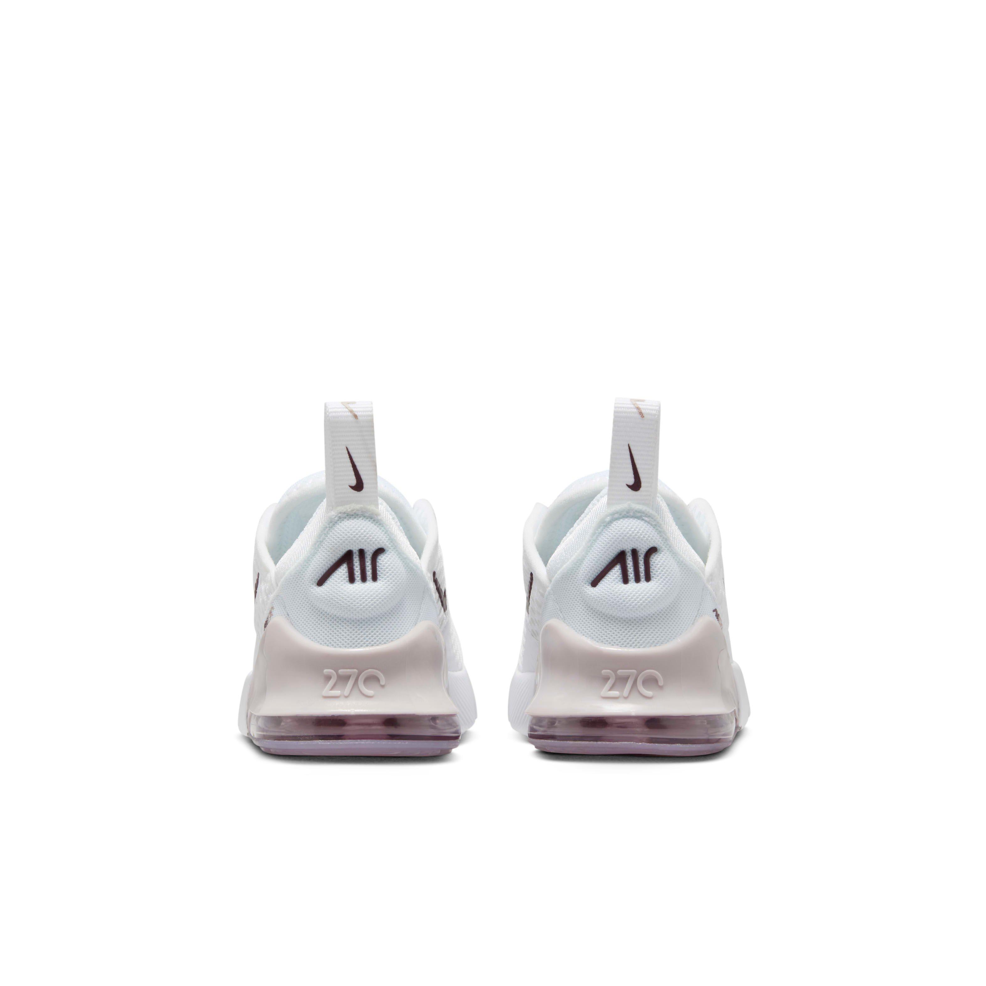Nike Air Max 270 Infant Girls' "White/Platinum Violet/Burgundy Crush" Shoe