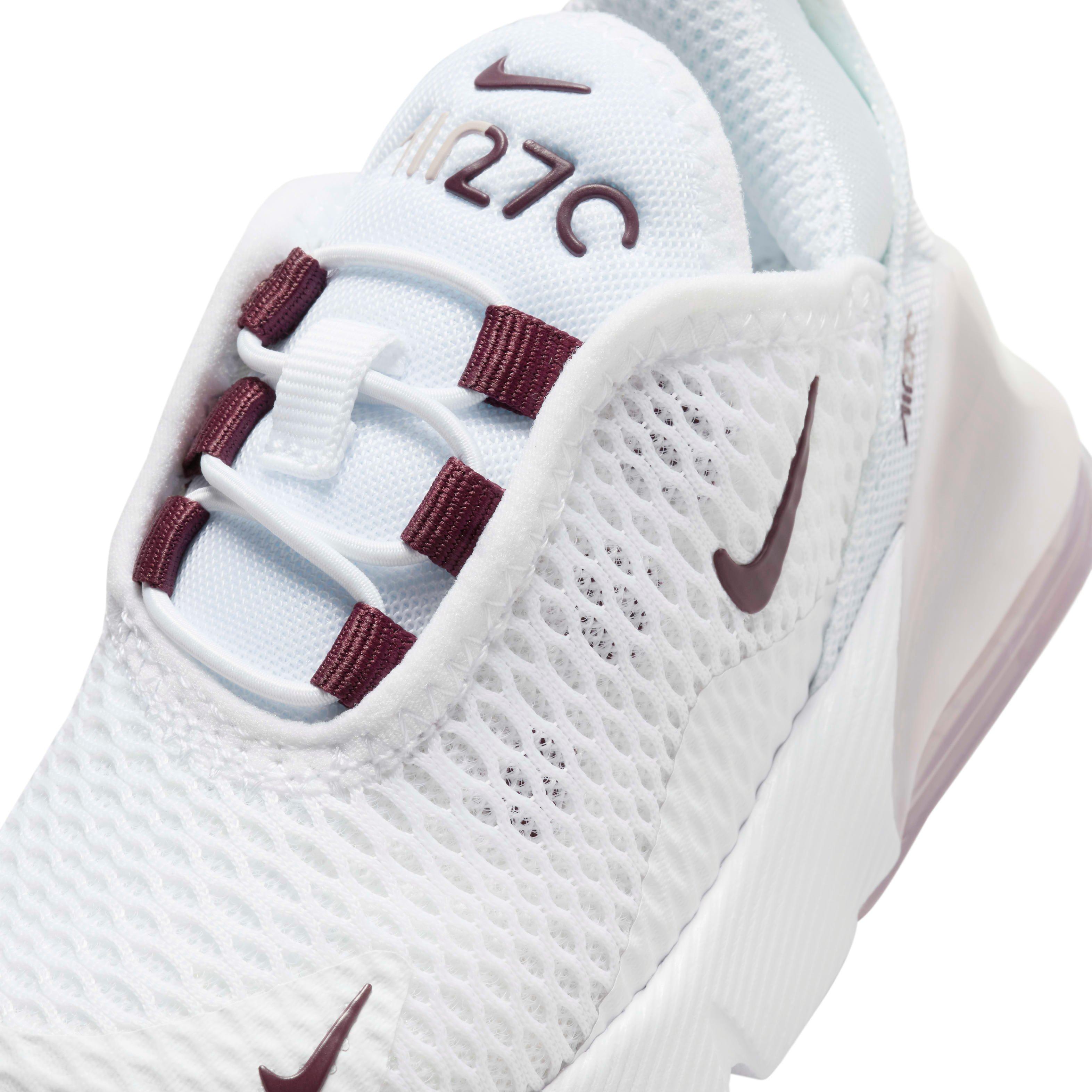 Nike Air Max 270 Infant Girls' "White/Platinum Violet/Burgundy Crush" Shoe