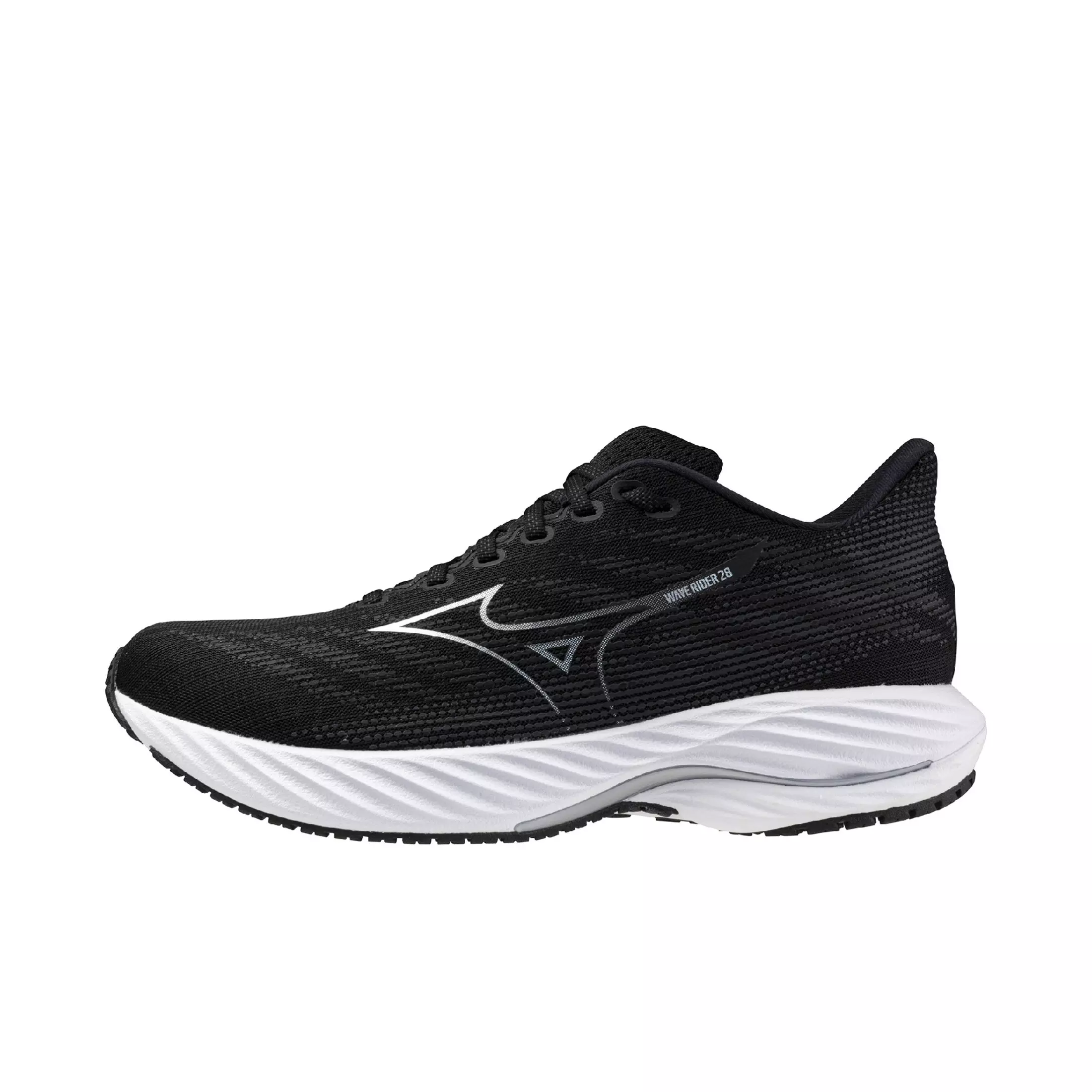 Mizuno Wave Rider 28 2E "Black/Silver" Men's Running Shoe - BLACK/SILVER
