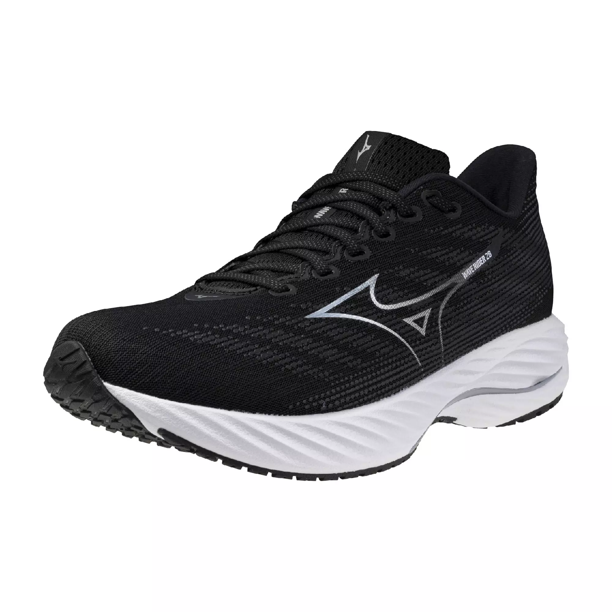 Mizuno Wave Rider 28 2E "Black/Silver" Men's Running Shoe - BLACK/SILVER