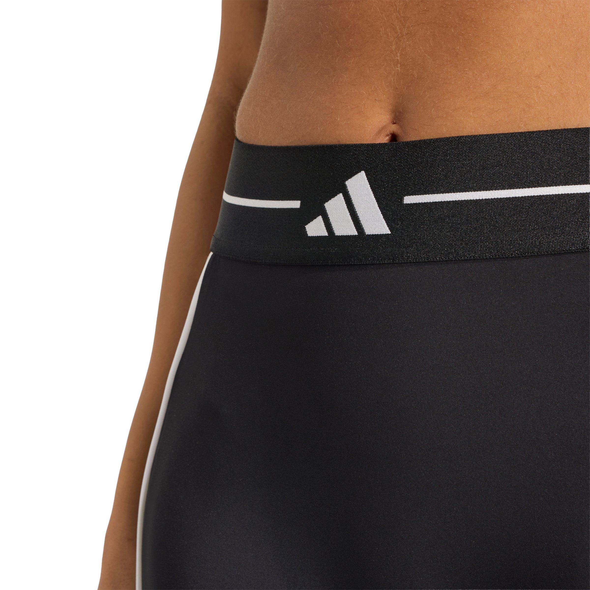 adidas Women's Hyperglam 3-Stripes Full Length Leggings-Black - BLACK Thumbnail View 3