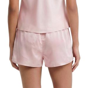 L/AB c/o Off-White Women&rsquo;s Rhinestone Solid Sateen Flutter Pajama Short - Pink - PINK