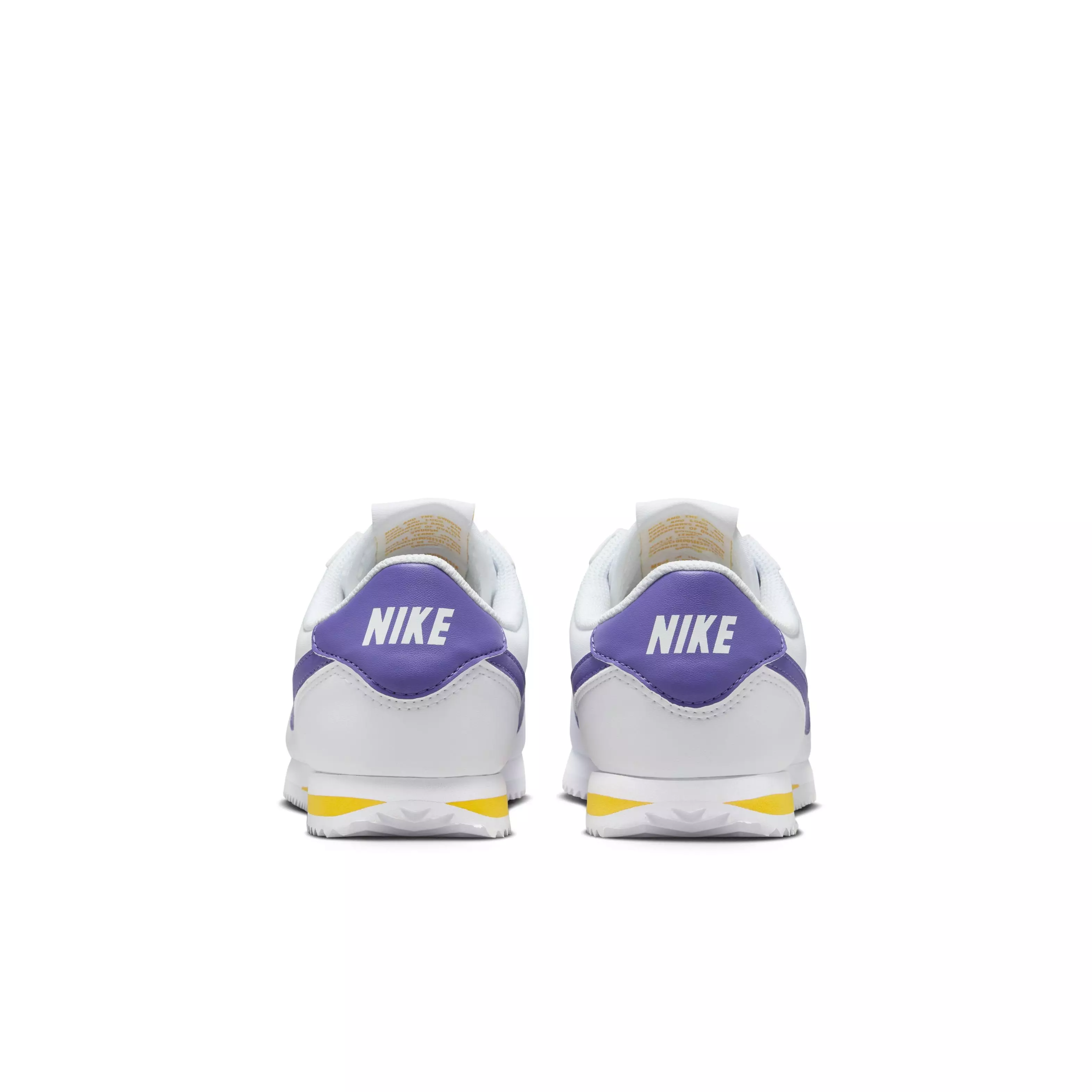 Nike Cortez "White/Varsity Maize/Varsity Purple" Grade School Girls' Shoe - WHITE/MAIZE/PURPLE