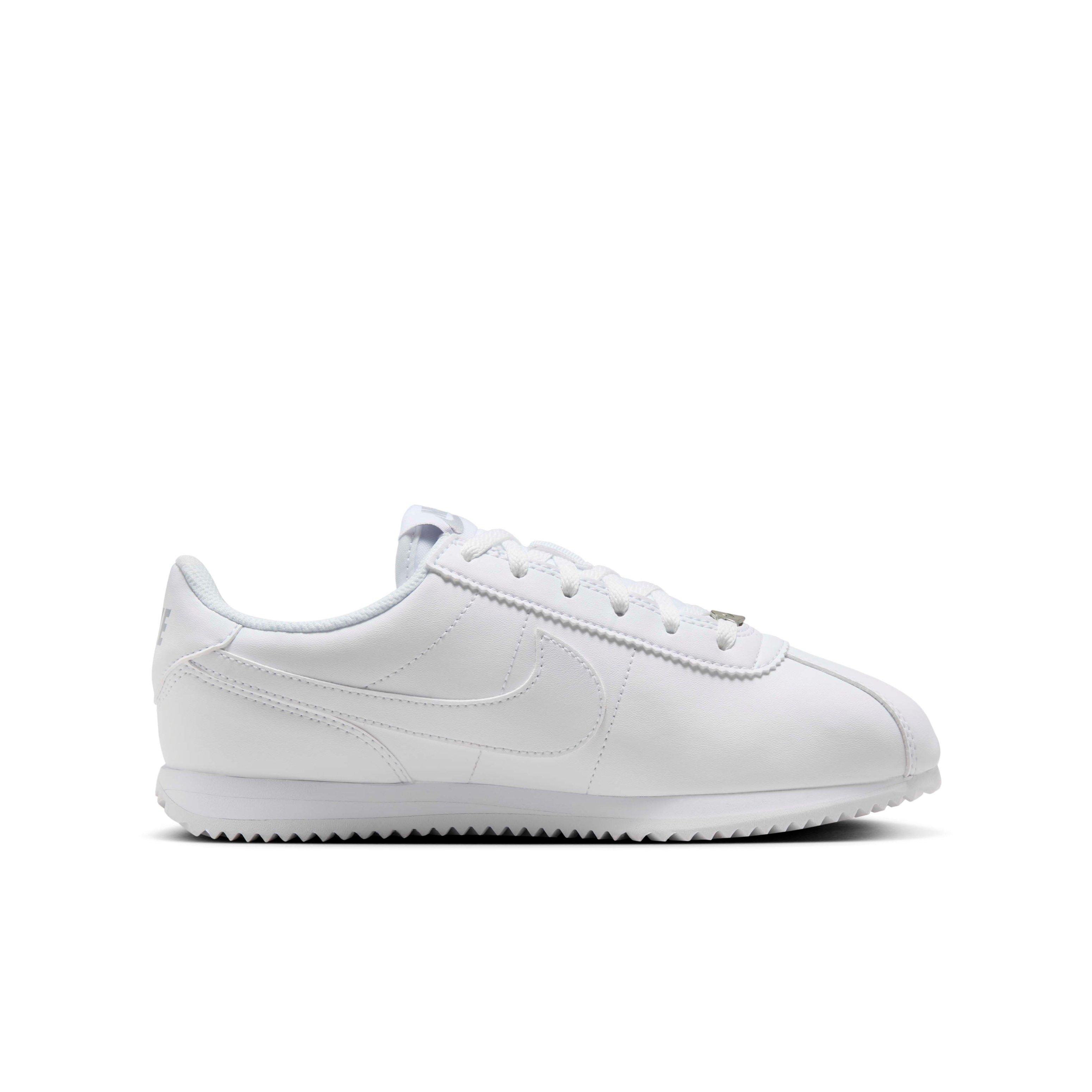 Nike Cortez "White/Wolf Grey/White" Grade School Boys' Shoe - WHITE/GREY/WHITE