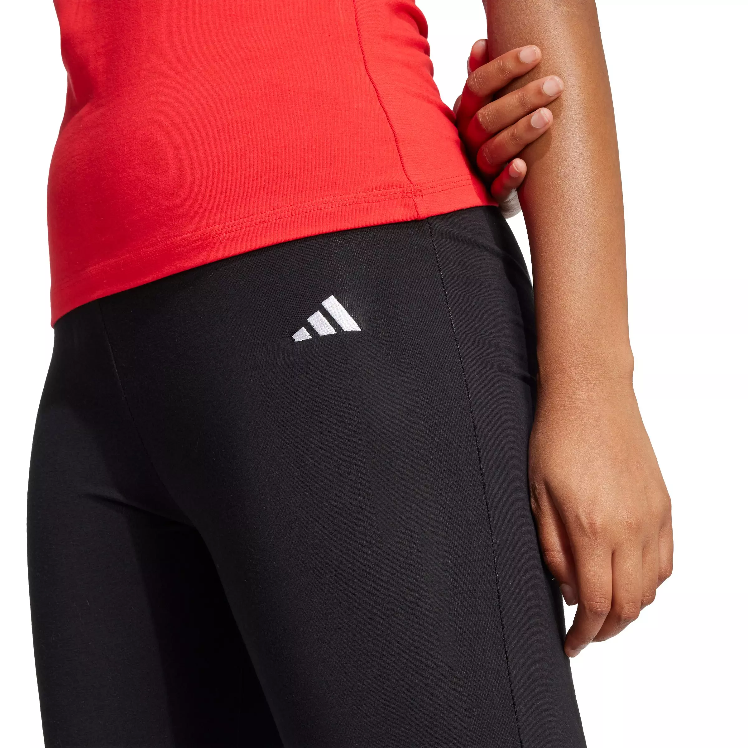 adidas Women's Essentials Small Logo Flared Leggings-Black - BLACK