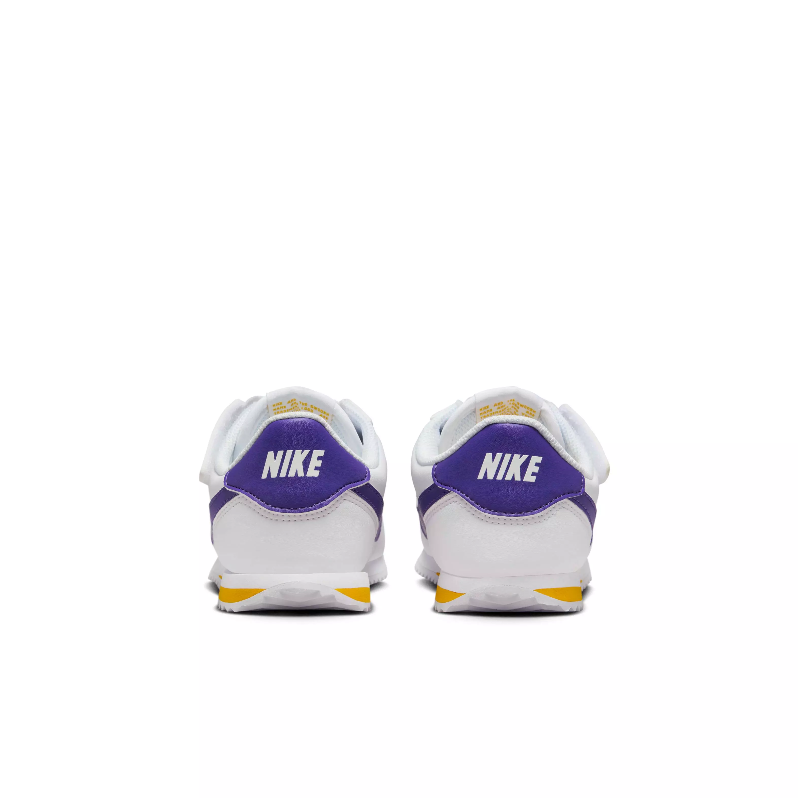 Nike Cortez EasyOn "White/Varsity Maize/Varsity Purple" Preschool Girls' Shoe - WHITE/MAIZE/PURPLE