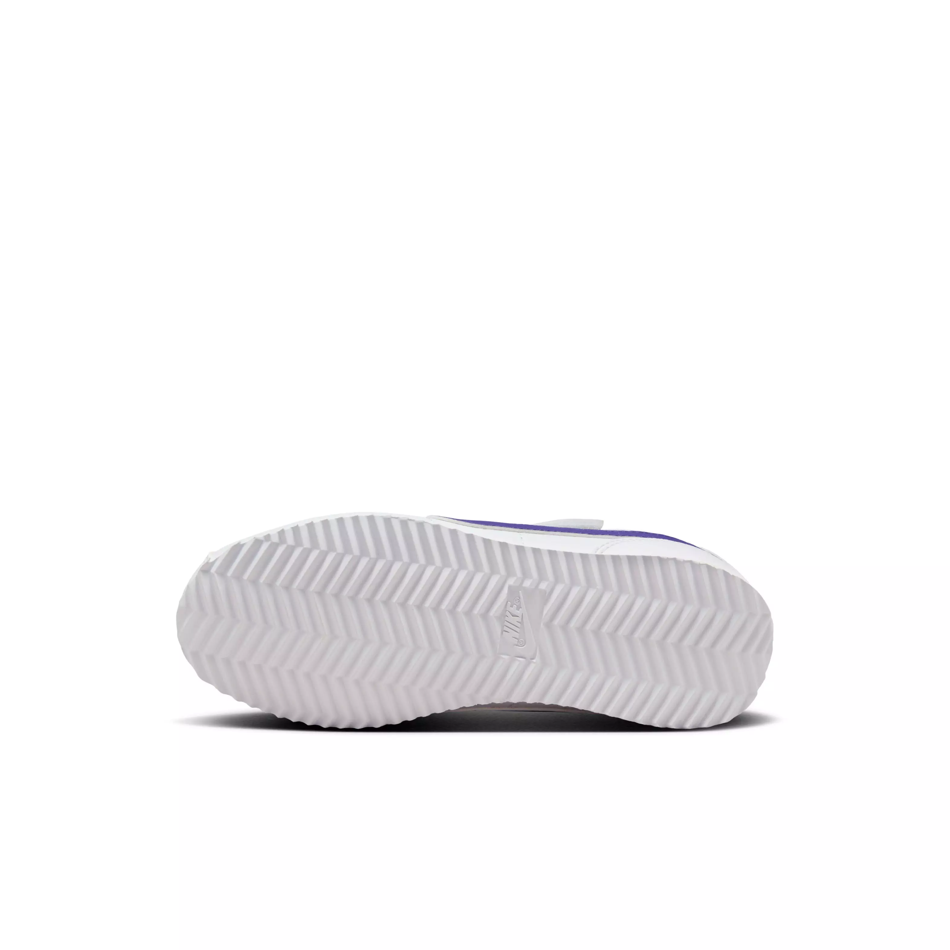 Nike Cortez EasyOn "White/Varsity Maize/Varsity Purple" Preschool Girls' Shoe - WHITE/MAIZE/PURPLE