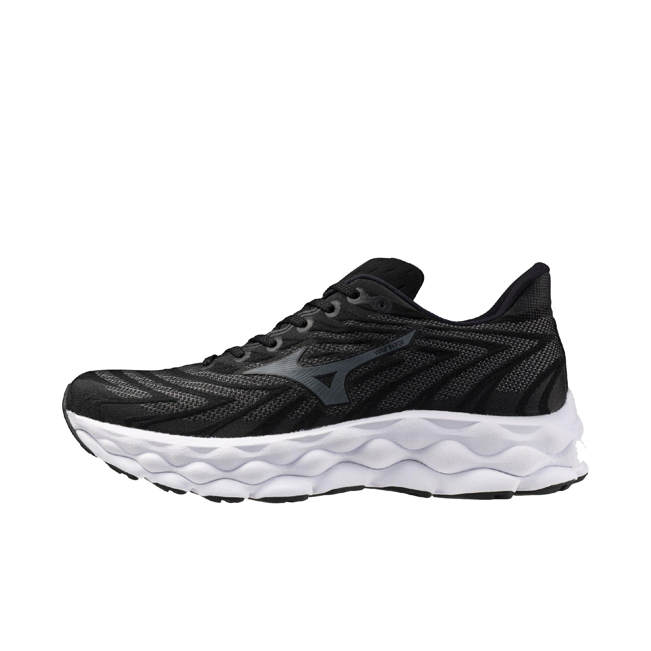 Mizuno Wave Sky 8 "Black/Metallic Grey" Men's Running Shoe - BLACK/GREY Thumbnail View 2