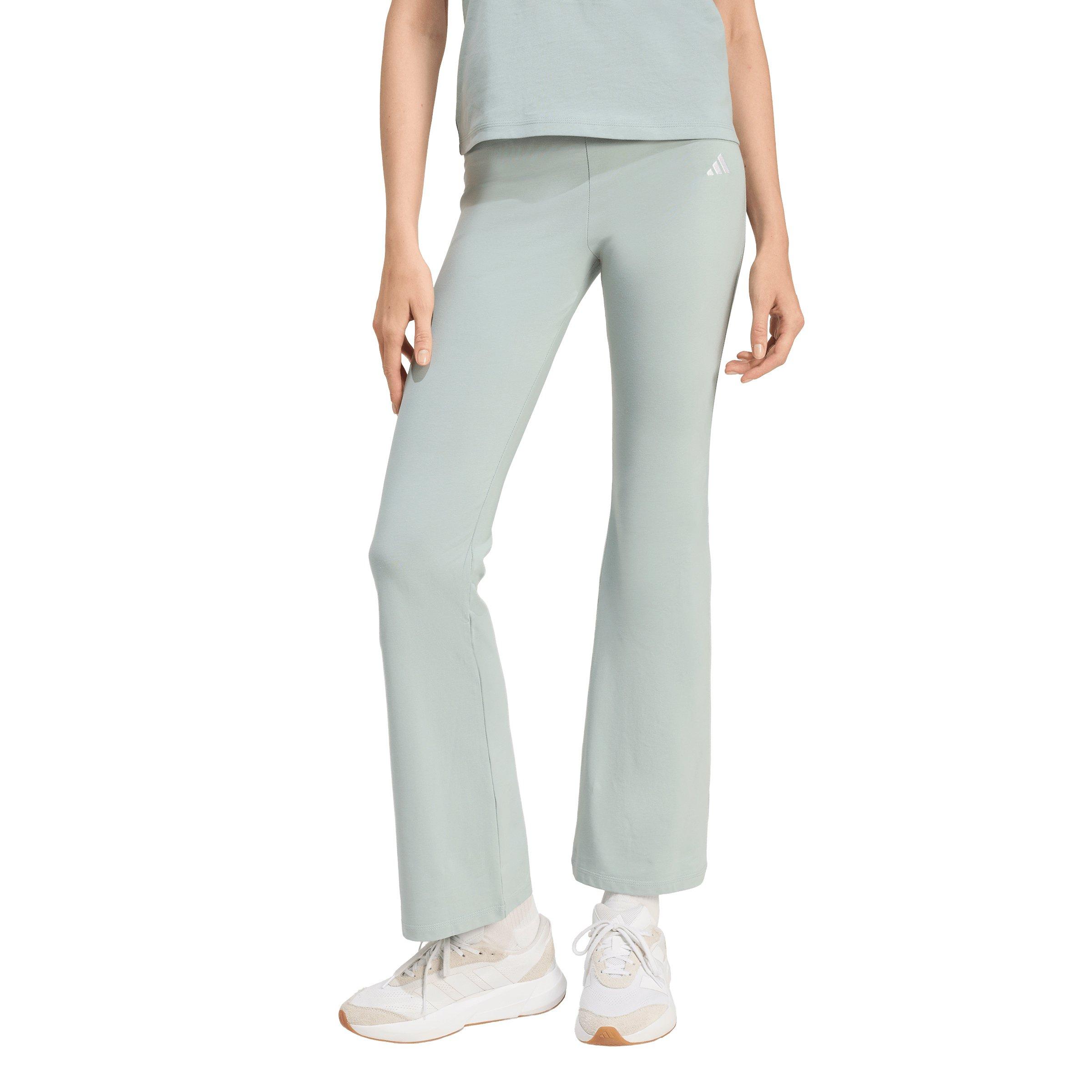 adidas Women's Essentials Small Logo Flared Leggings-Sage Green - SAGE GREEN Thumbnail View 1