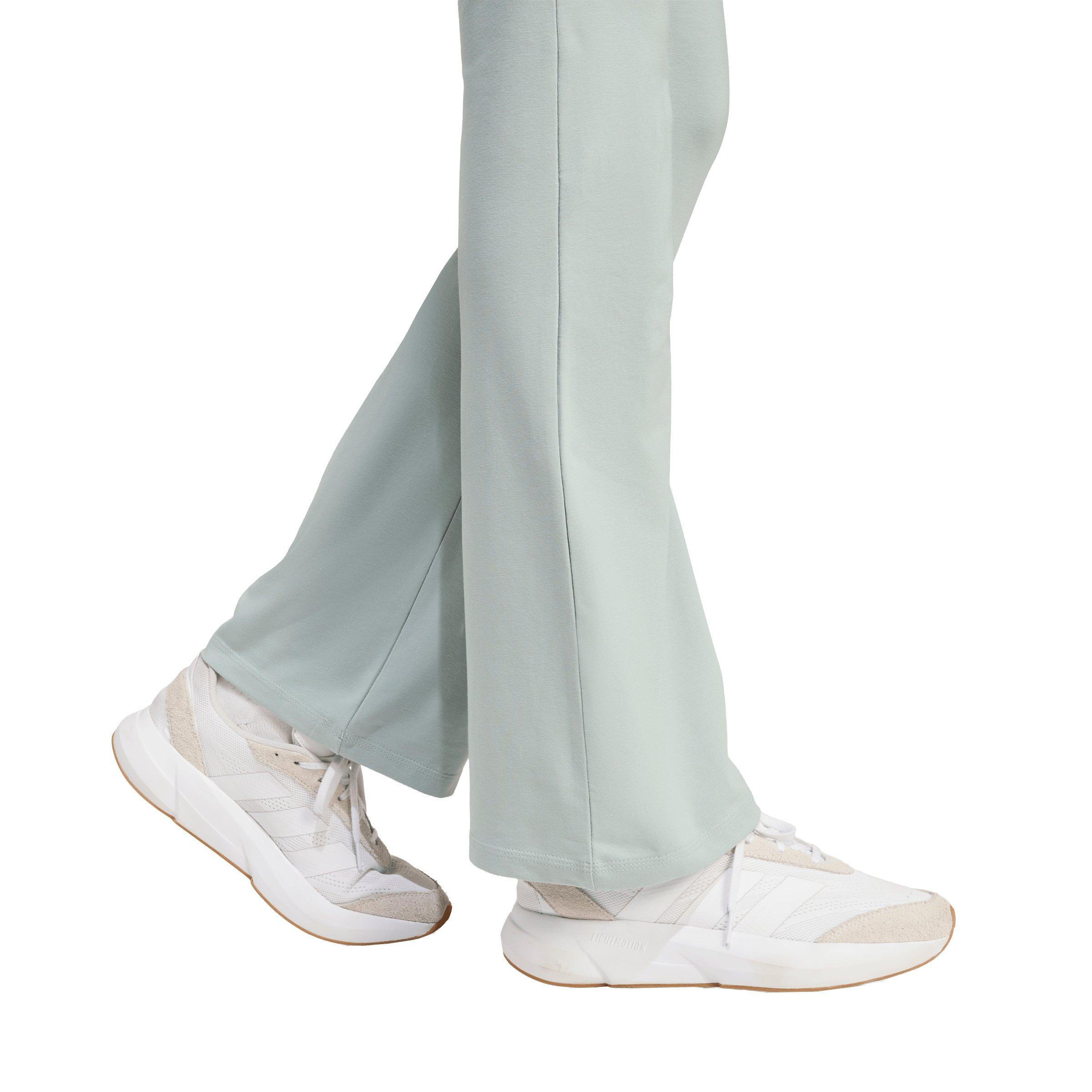 adidas Women's Essentials Small Logo Flared Leggings - Sage Green - SAGE GREEN Thumbnail View 4