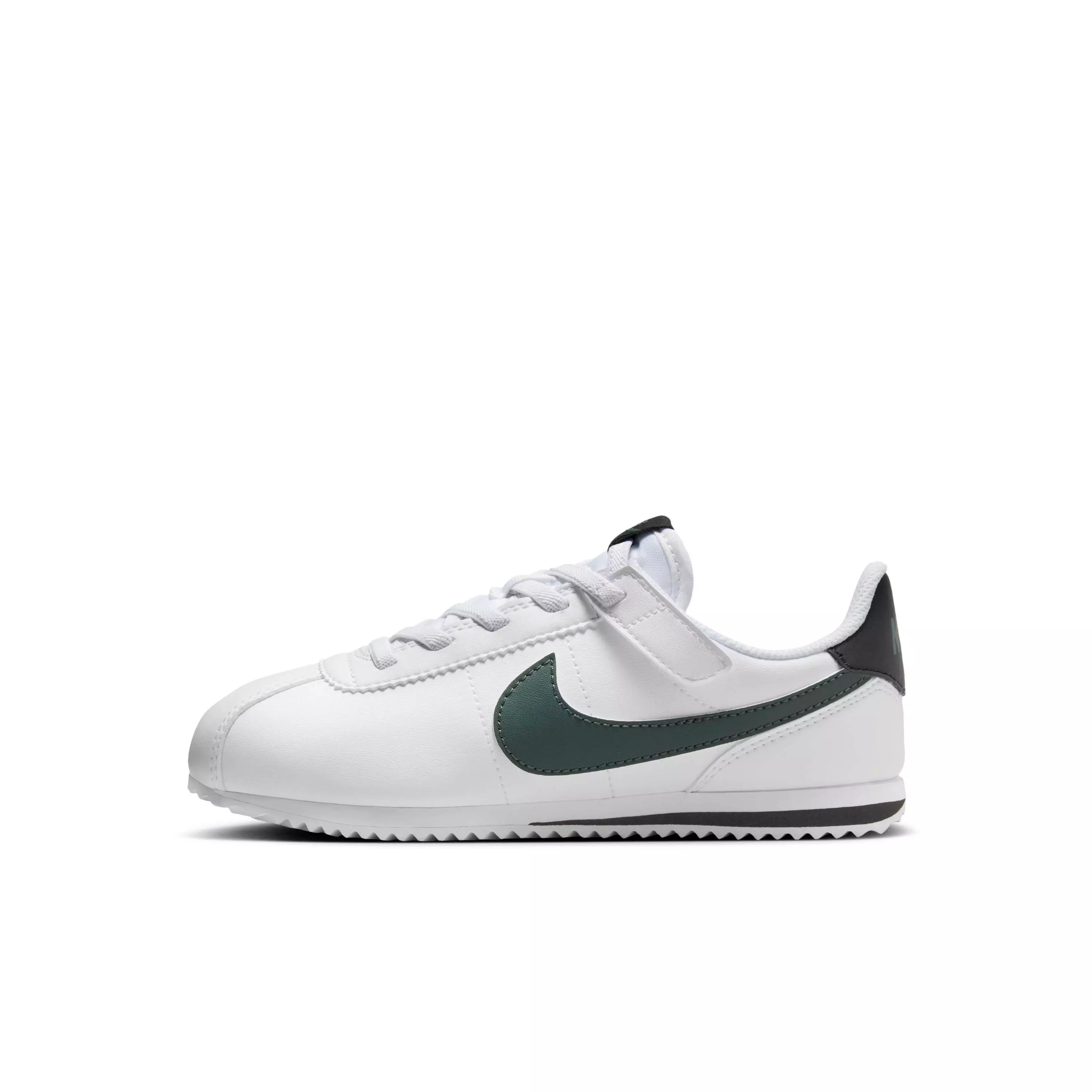 Nike Cortez EasyOn "White/Black/Vintage Green" Preschool Boys' Shoe - WHITE/BLACK/GREEN