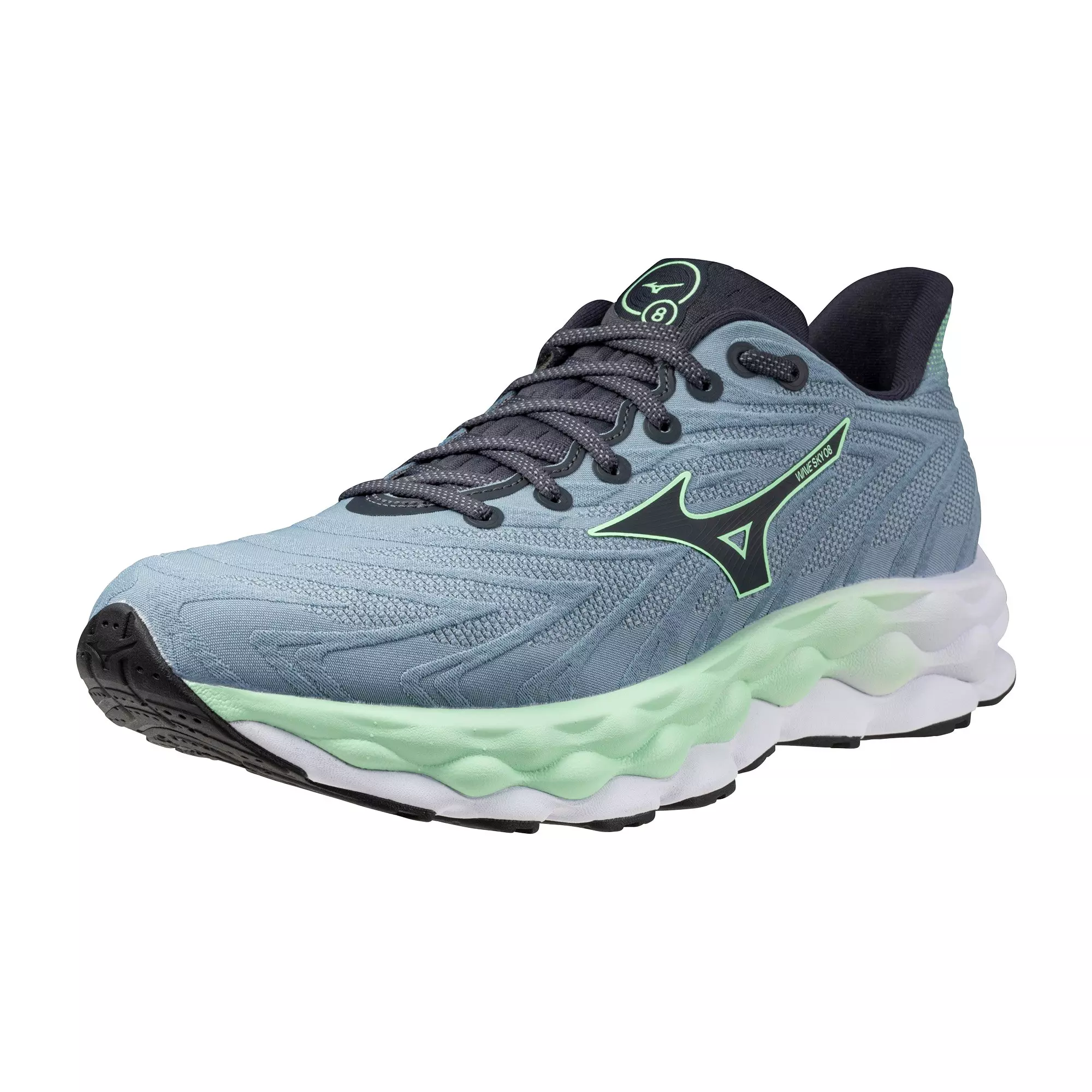 Mizuno Wave Sky 8 "Citadel/Vintage Indigo" Men's Running Shoe - CITADEL/INDIGO
