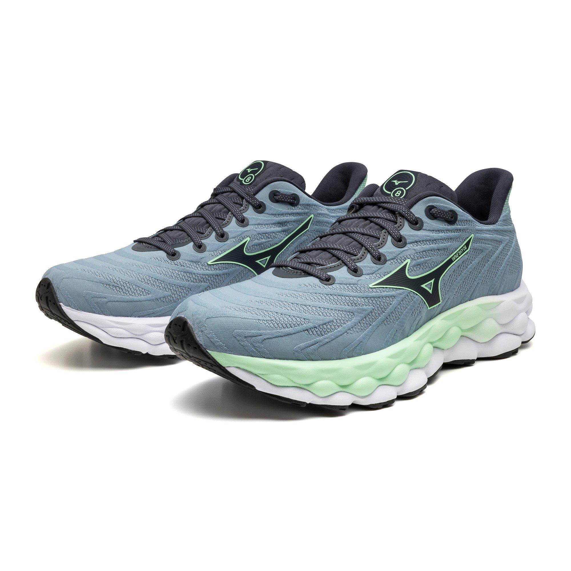 Mizuno Wave Sky 8 "Citadel/Vintage Indigo" Men's Running Shoe - CITADEL/INDIGO Thumbnail View 5
