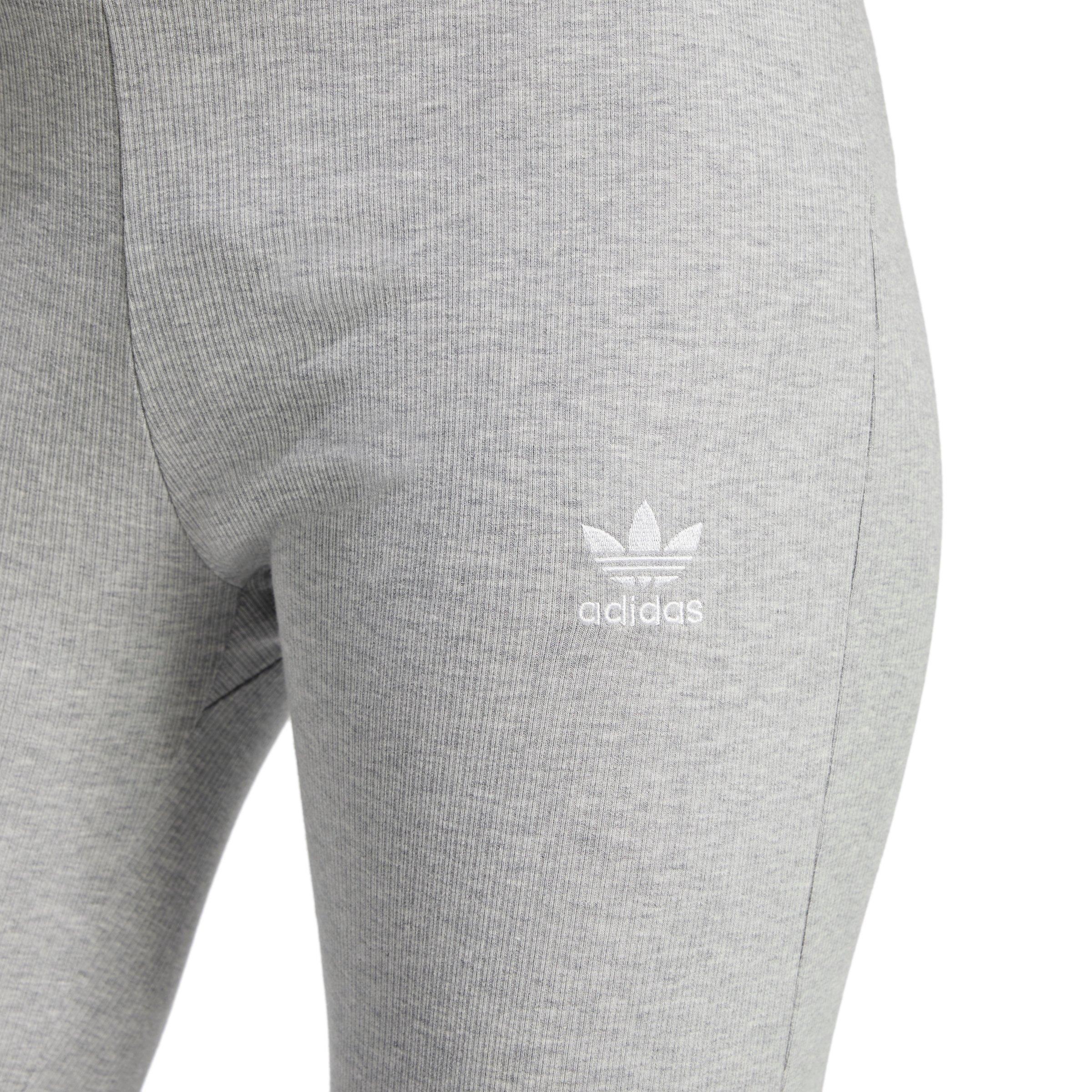 adidas Originals Women's Essentials Rib Flared Leggings-Dark Grey - DK GREY Thumbnail View 3