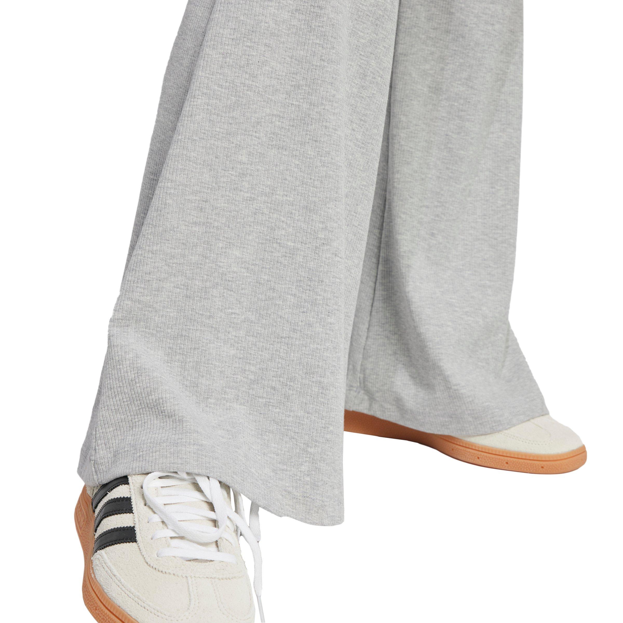 adidas Originals Women's Essentials Rib Flared Leggings-Dark Grey - DK GREY Thumbnail View 4
