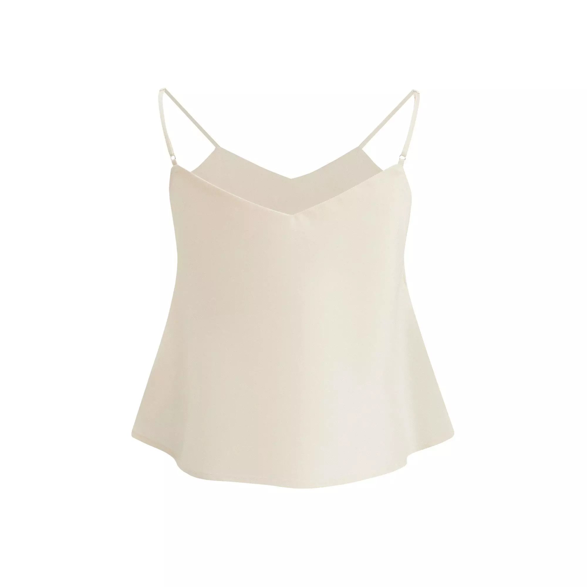 L/AB c/o Off-White Women&rsquo;s Rhinestone Solid Sateen Sleep Camisole - White - WHITE