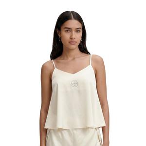 L/AB c/o Off-White Women&rsquo;s Rhinestone Solid Sateen Sleep Camisole - White - WHITE