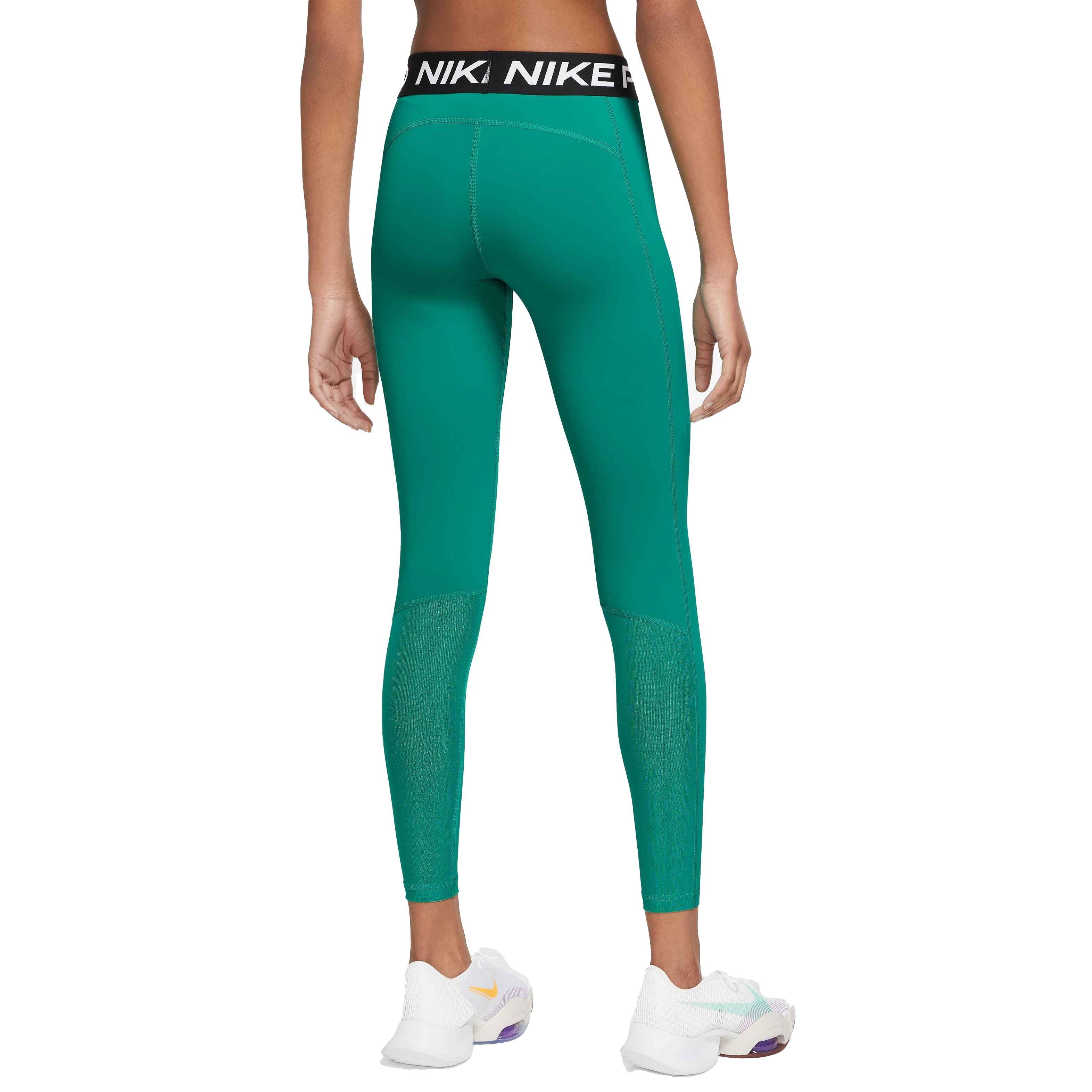 Nike Women's Pro 365 Mid-Rise Tight Leggings - GREEN Thumbnail View 2