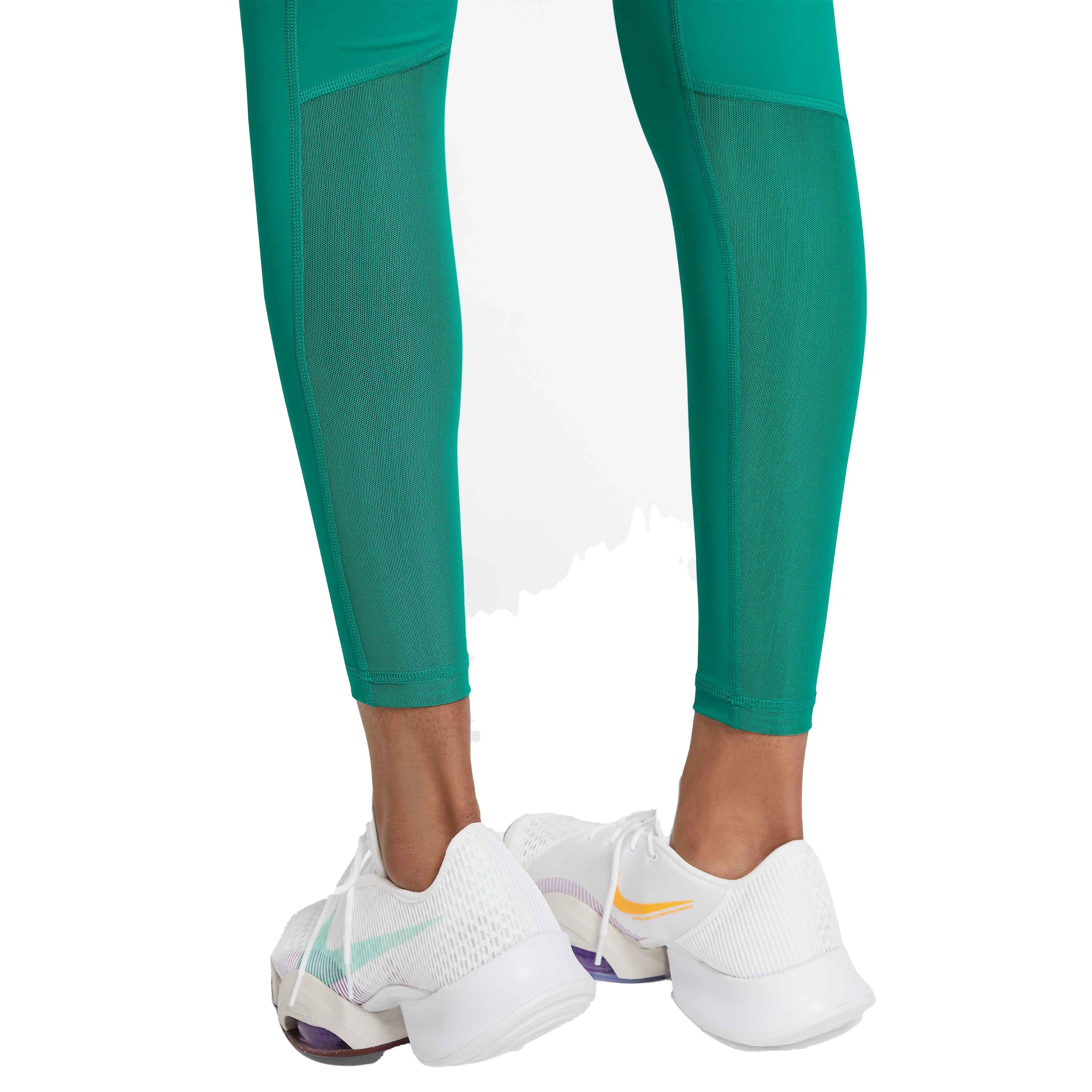 Nike Women's Pro 365 Mid-Rise Tight Leggings - GREEN Thumbnail View 3