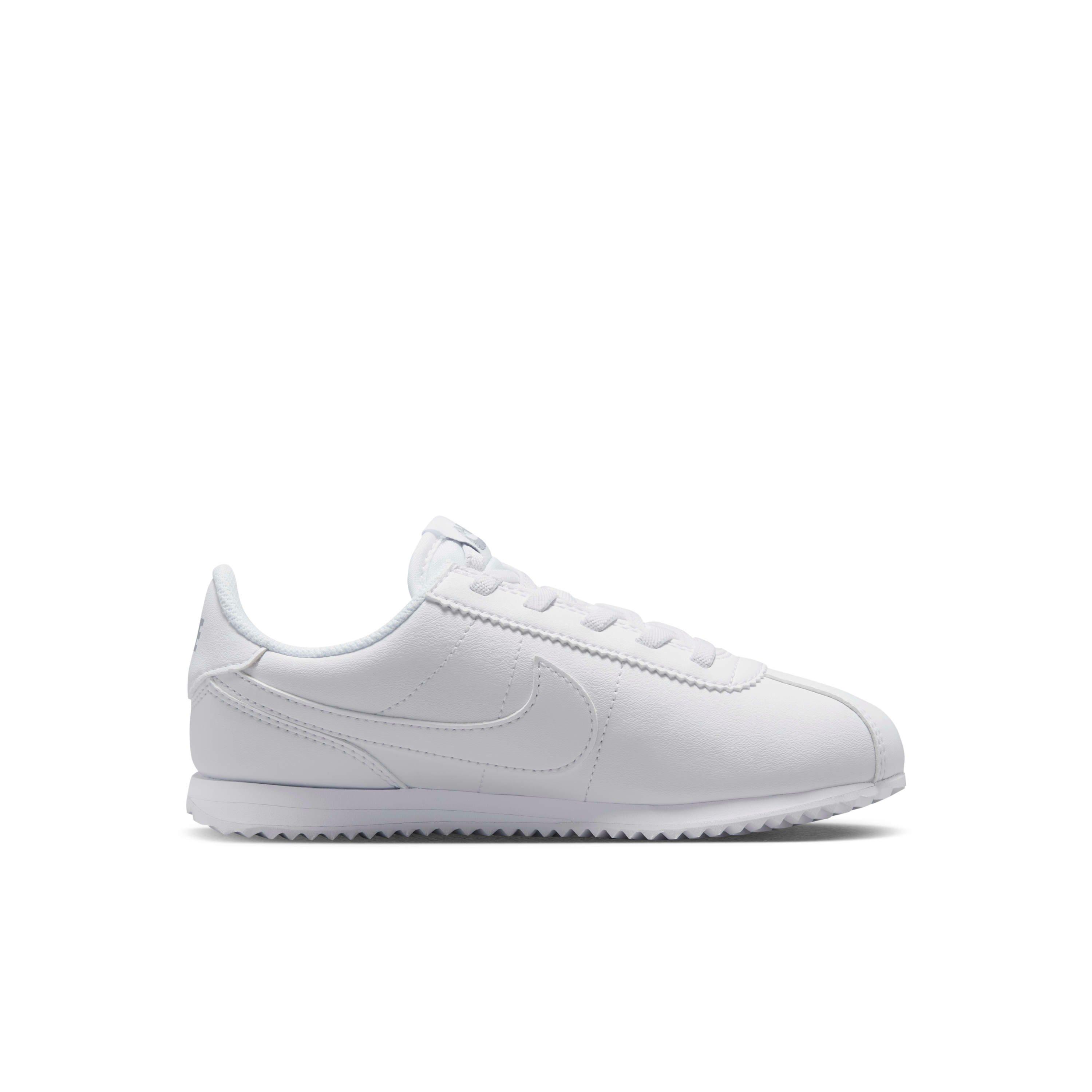 Nike Cortez EasyOn "White/Wolf Grey/White" Preschool Boys' Shoe - WHITE/GREY/WHITE Thumbnail View 1