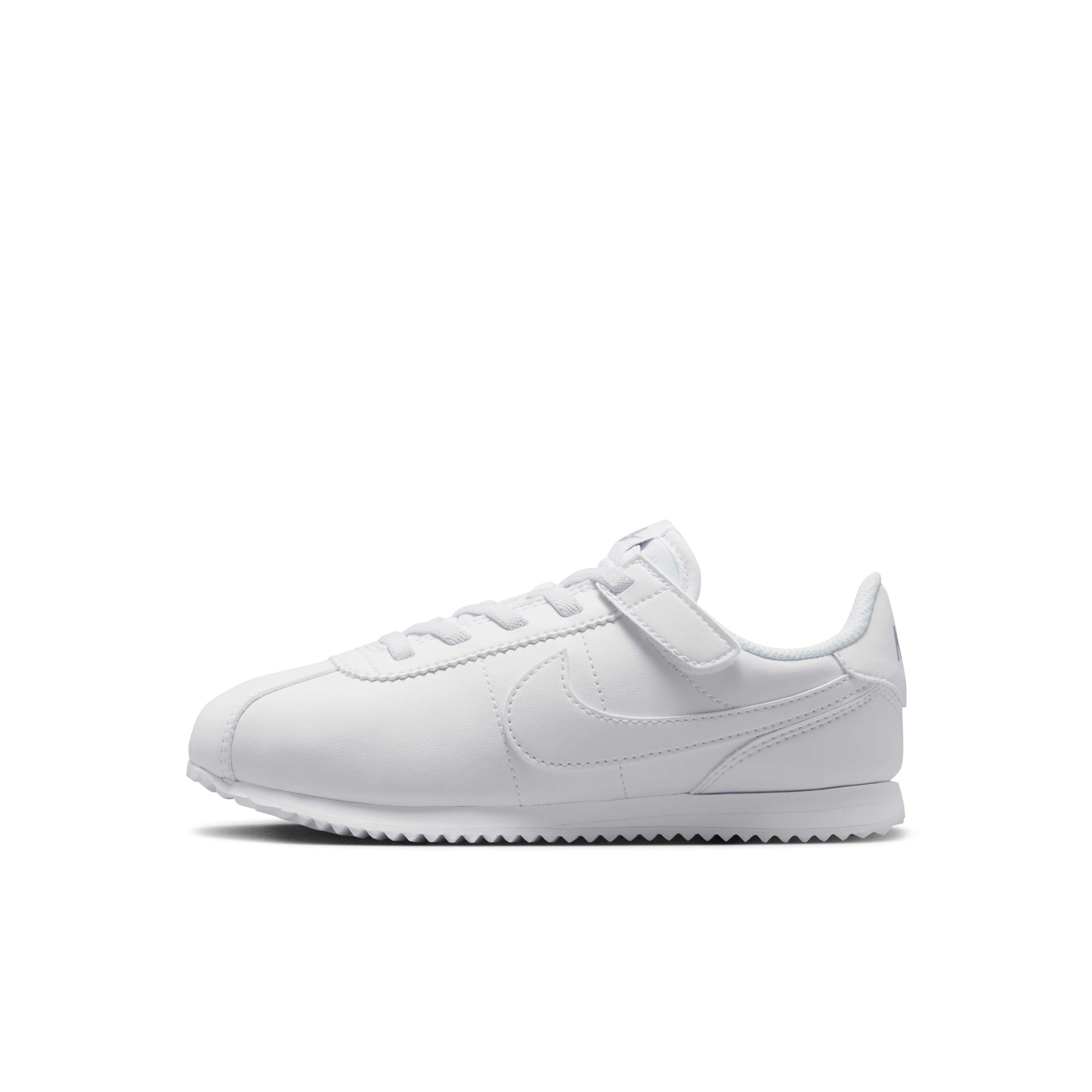 Nike Cortez EasyOn "White/Wolf Grey/White" Preschool Boys' Shoe - WHITE/GREY/WHITE Thumbnail View 2