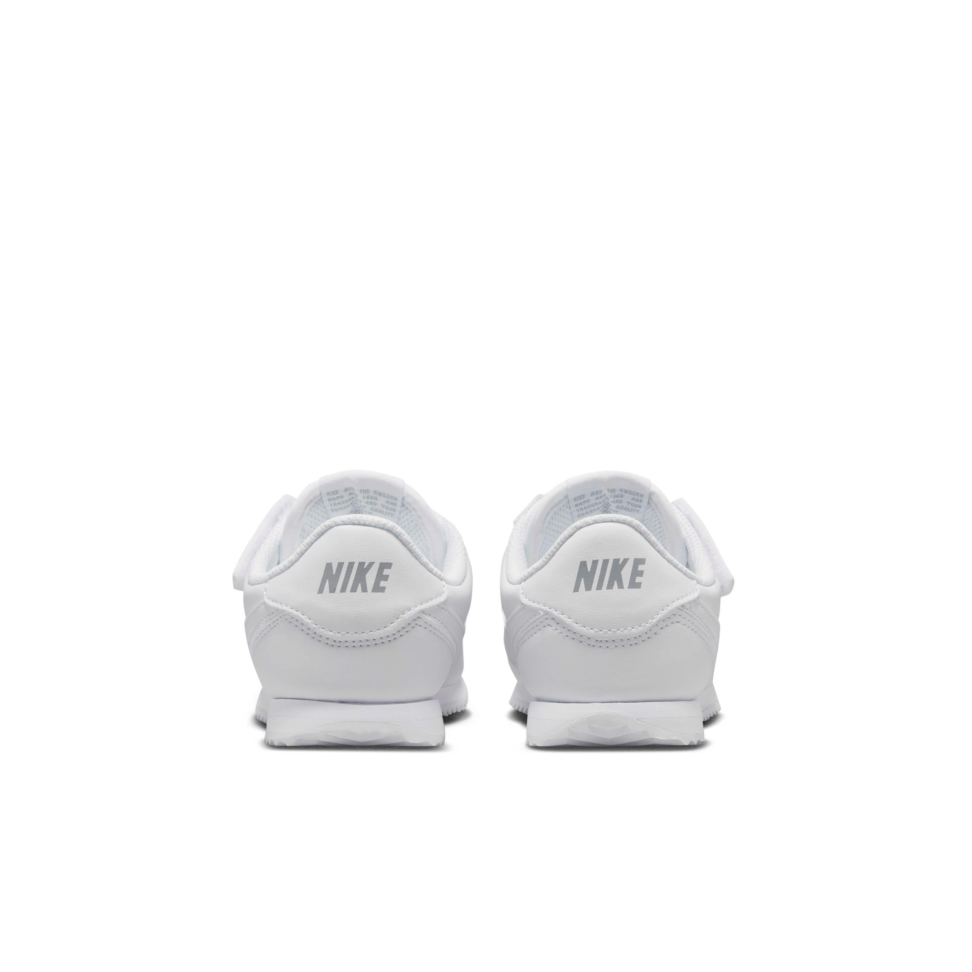 Nike Cortez EasyOn "White/Wolf Grey/White" Preschool Boys' Shoe - WHITE/GREY/WHITE Thumbnail View 5