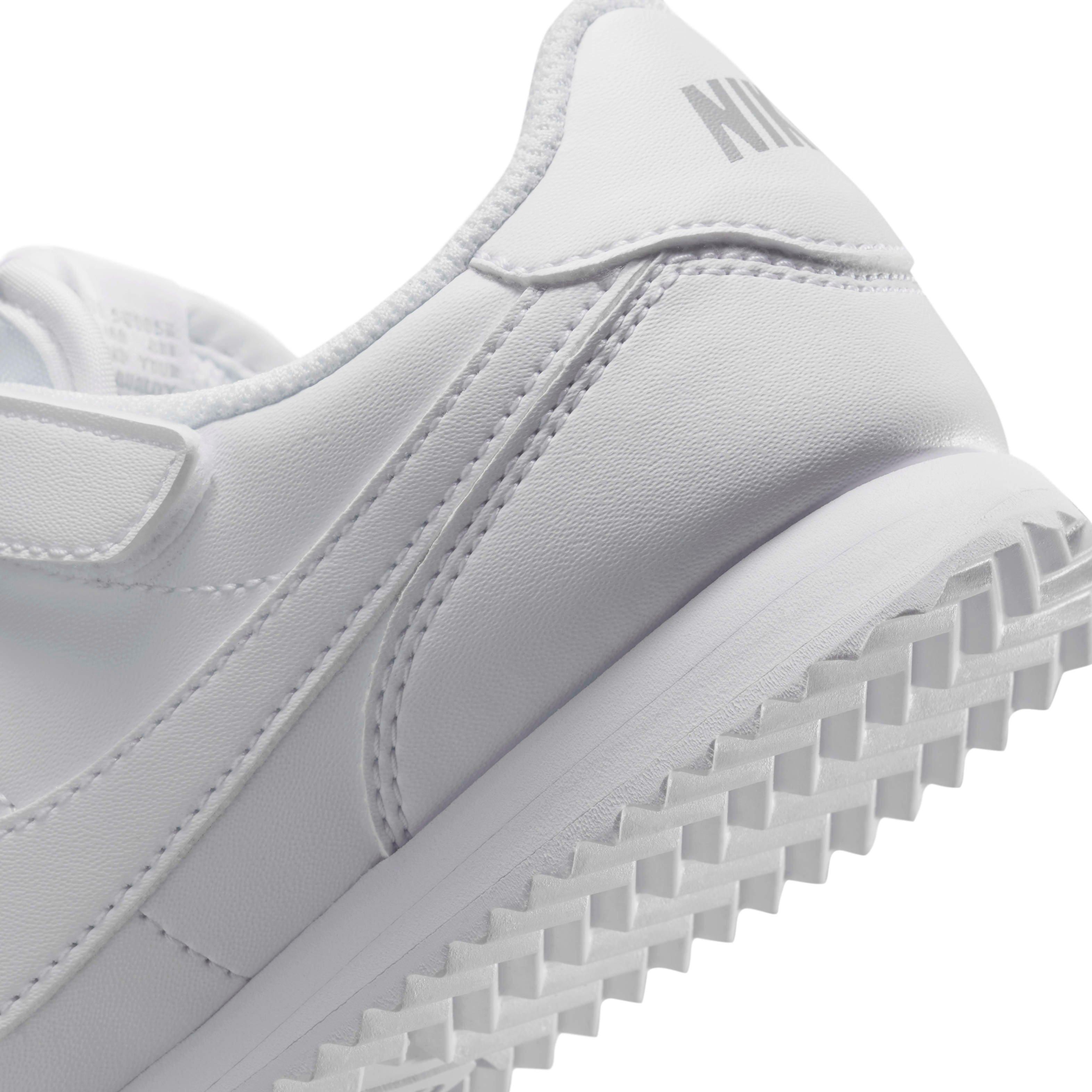 Nike Cortez EasyOn "White/Wolf Grey/White" Preschool Boys' Shoe - WHITE/GREY/WHITE Thumbnail View 8