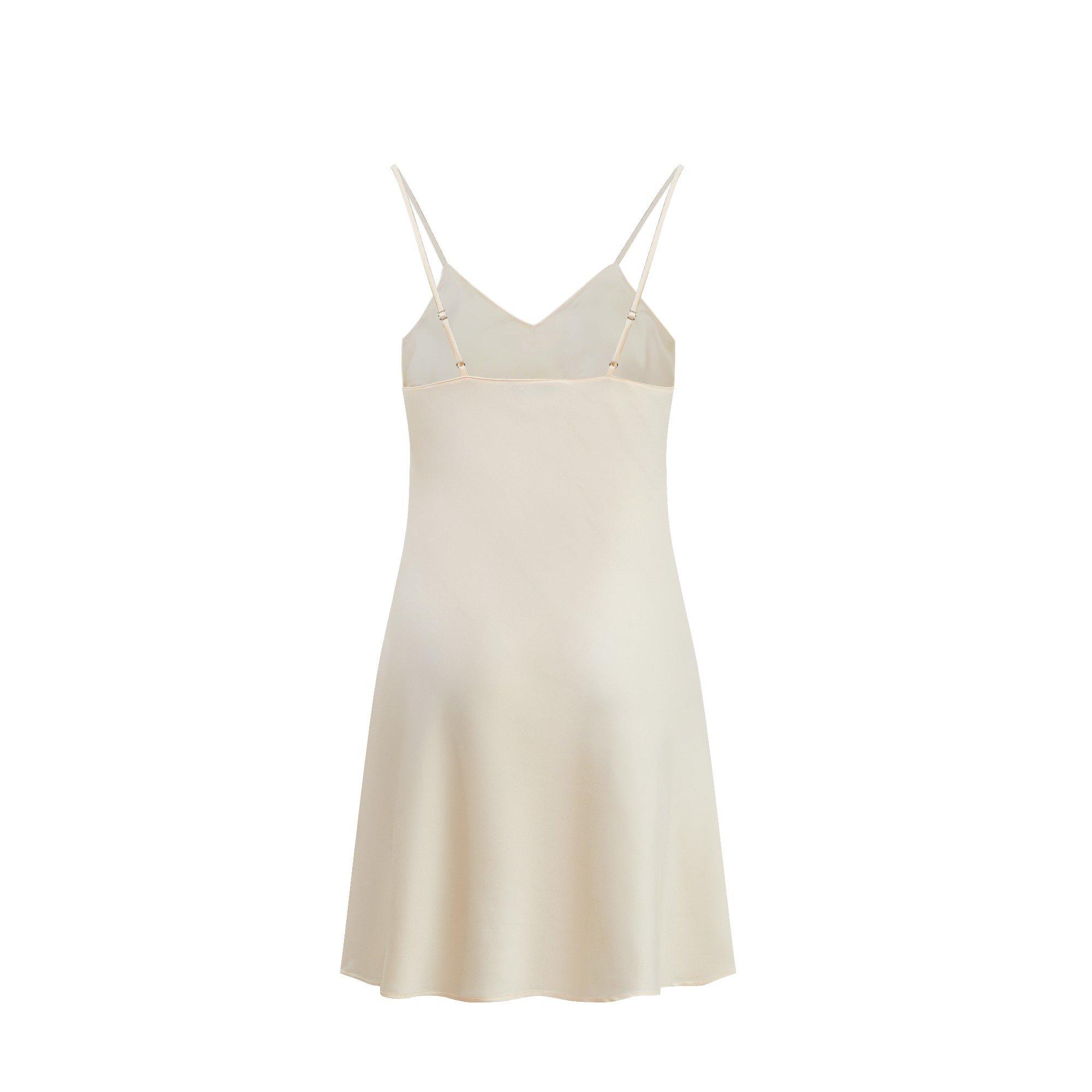 L/AB c/o Off-White Women's Rhinestone Strap Short Sateen Camisole - White - WHITE