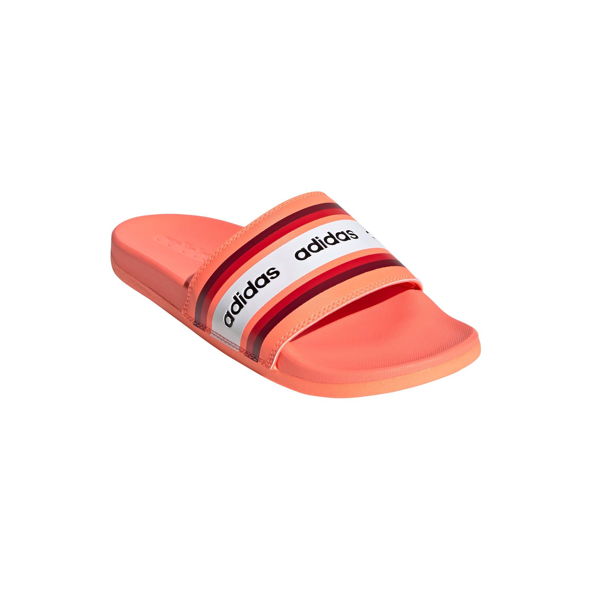 coral adidas slides