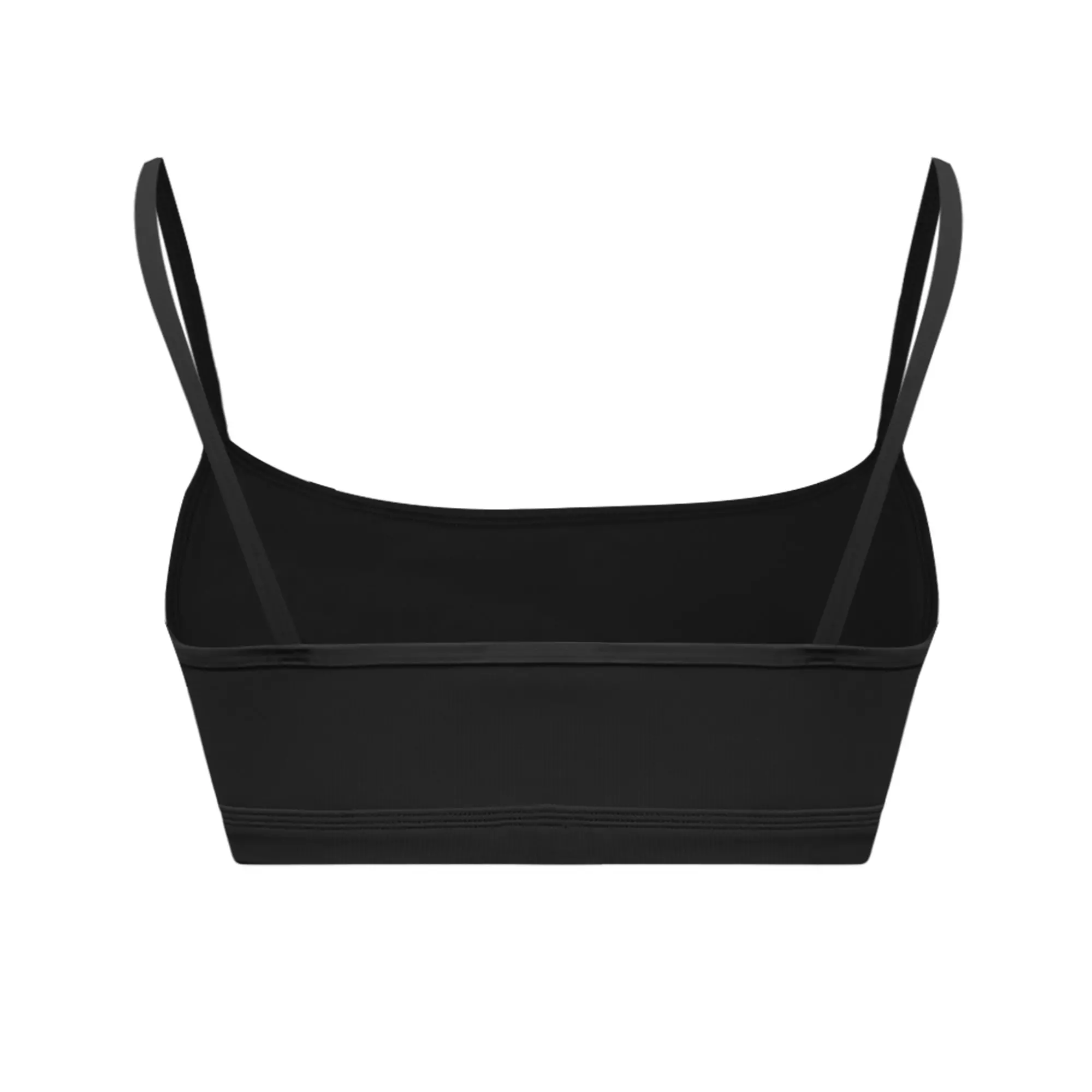 L/AB c/o Off-White Women's Ribbed Texture Solid Scoop Neck Keyhole Bikini Top - Black - BLACK