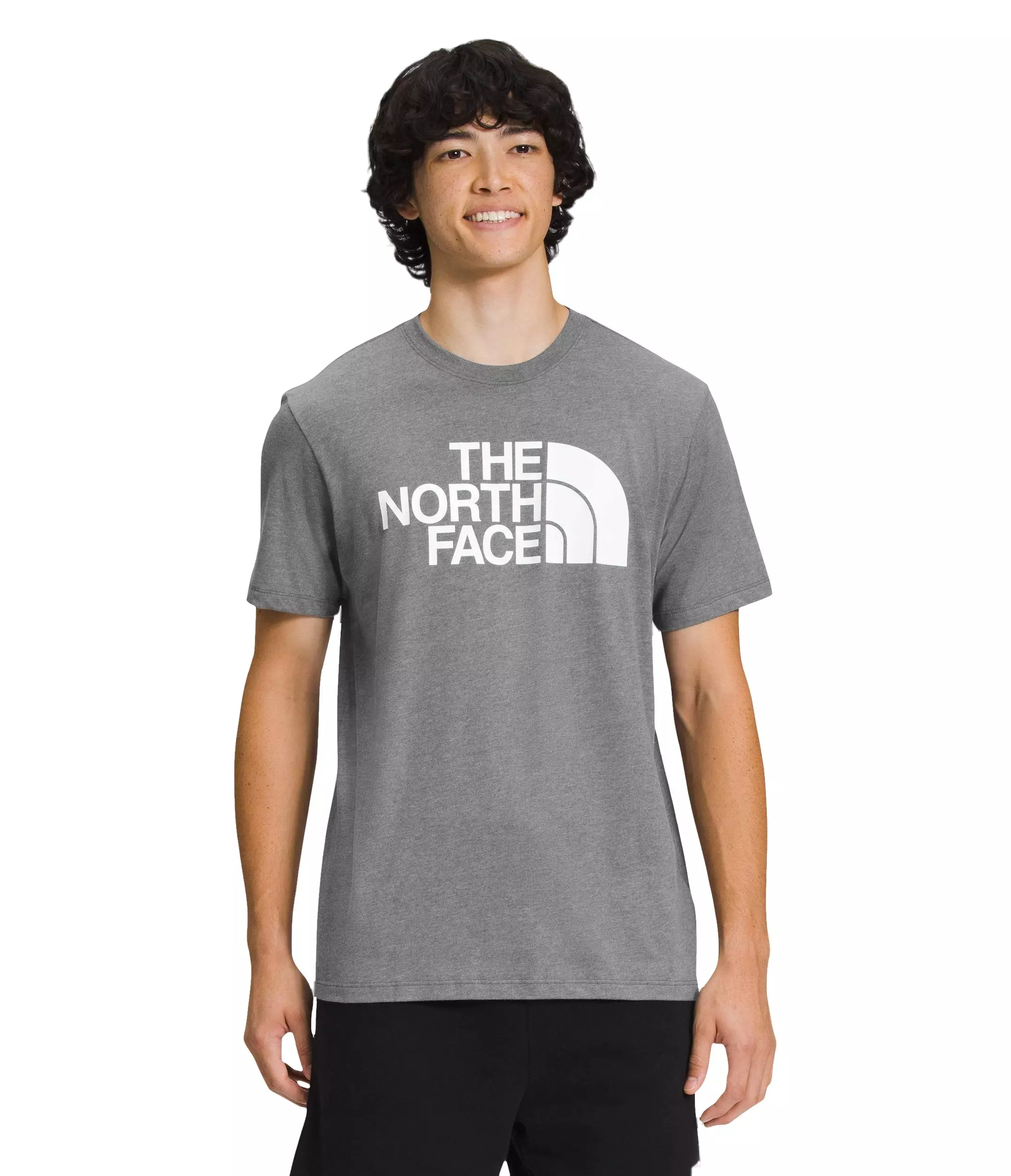 The North Face Men’s Short Sleeve Half Dome Logo Tee - GREY/WHITE