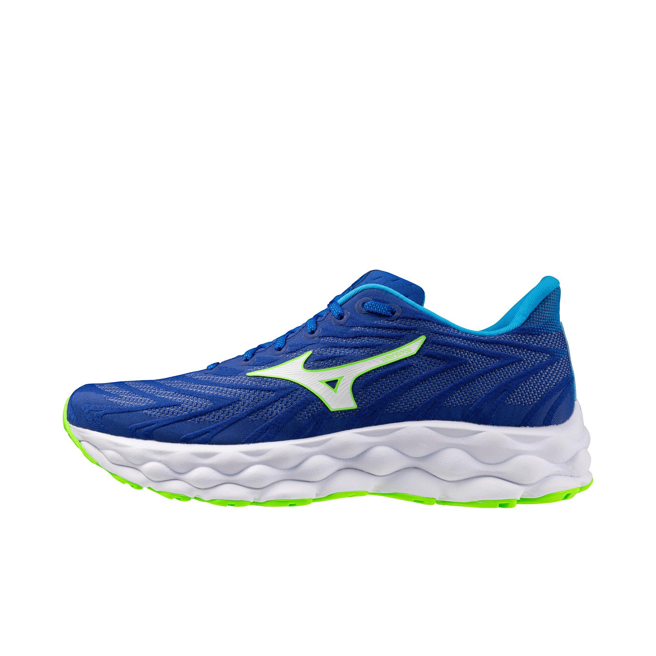 Mizuno Wave Sky 8 "Reflex Blue/White" Men's Running Shoe - BLUE/WHITE Thumbnail View 2