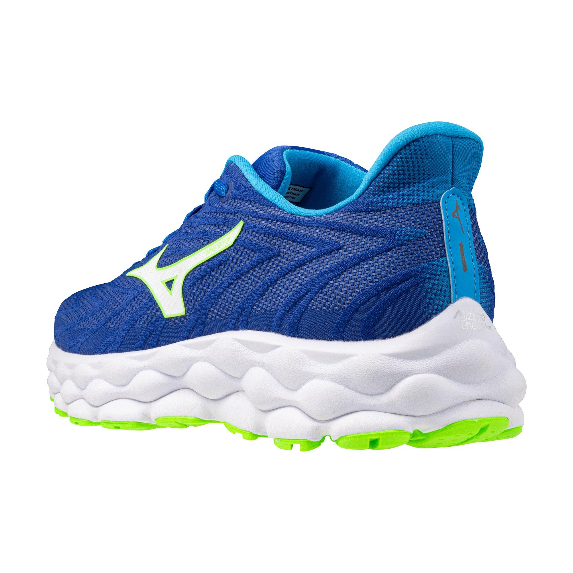Mizuno Wave Sky 8 "Reflex Blue/White" Men's Running Shoe - BLUE/WHITE Thumbnail View 4