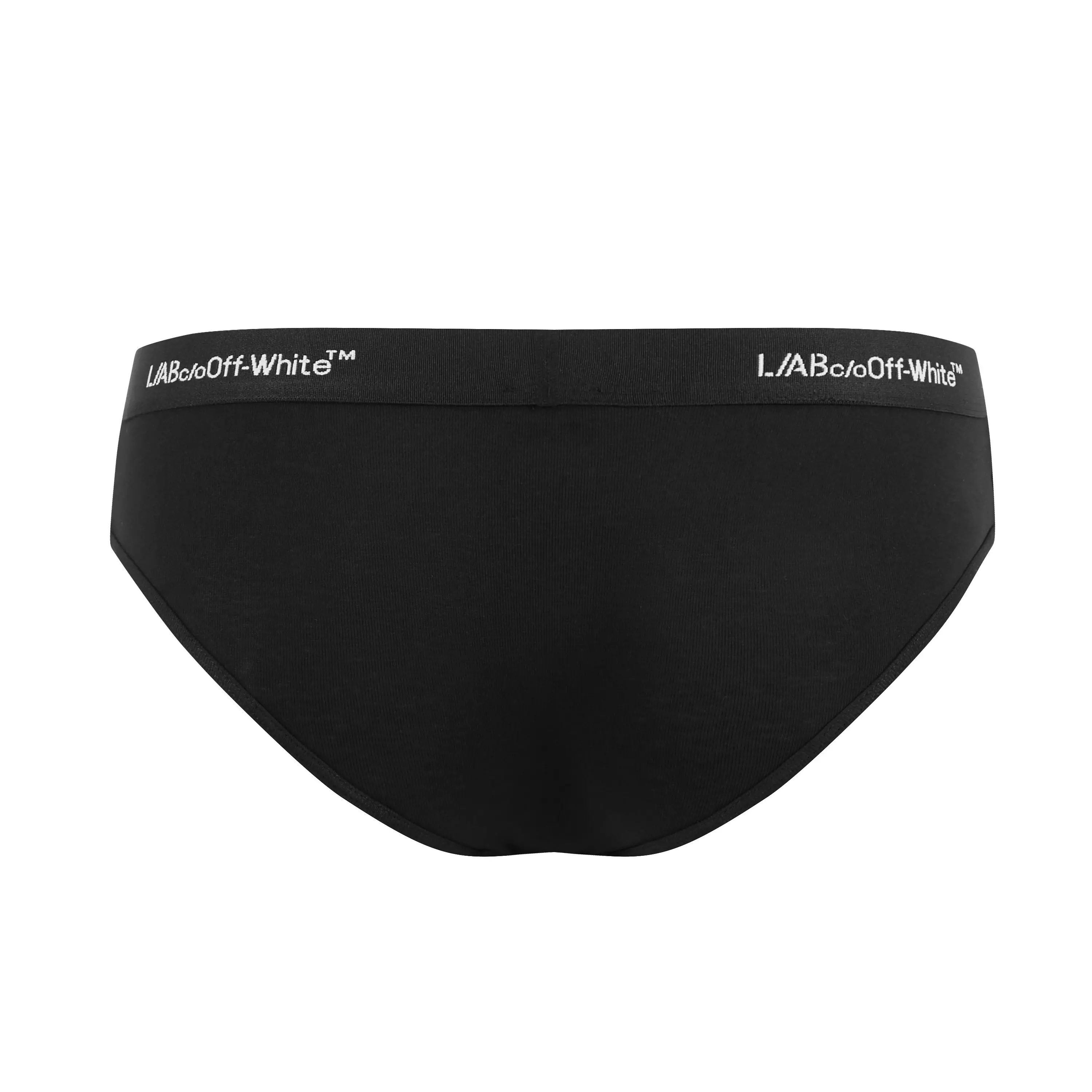 L/AB c/o Off-White Women&rsquo;s Horizontal Waistband Cheeky Bikini Underwear - Black - BLACK