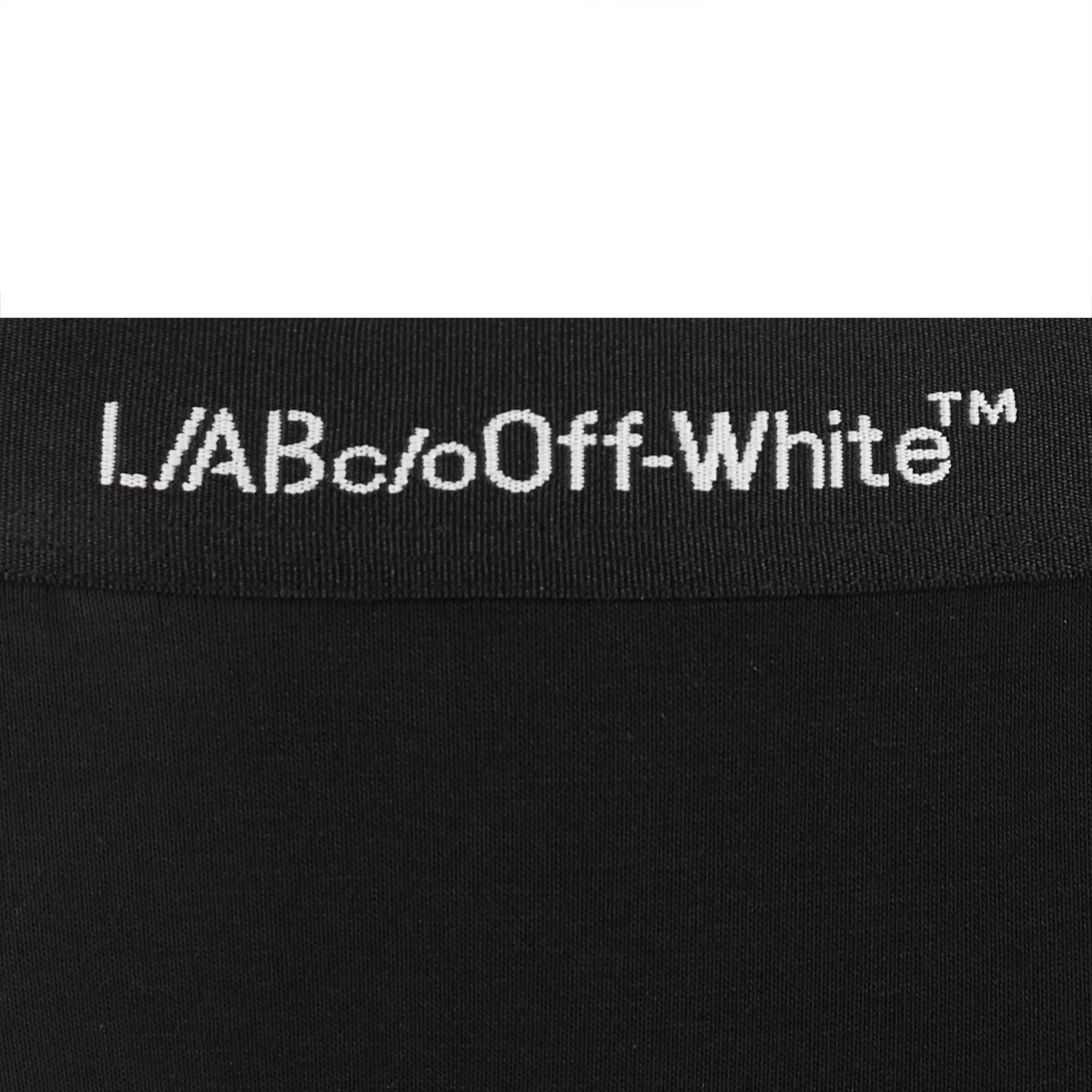 L/AB c/o Off-White Women&rsquo;s Horizontal Waistband Cheeky Bikini Underwear - Black - BLACK