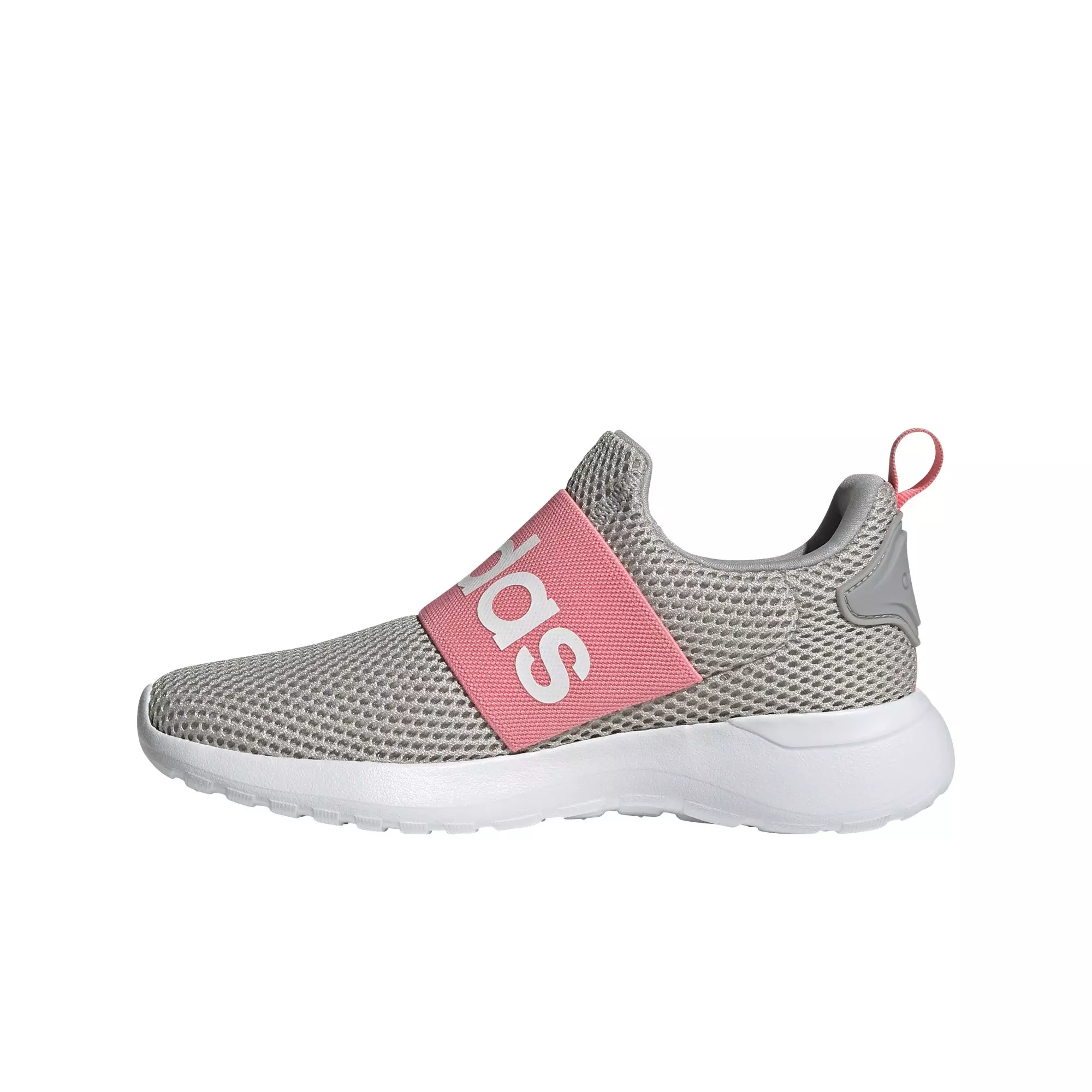 adidas Lite Racer Adapt 4.0 "Grey Two/Super Pop" Grade School Girls' Running Shoe - GREY