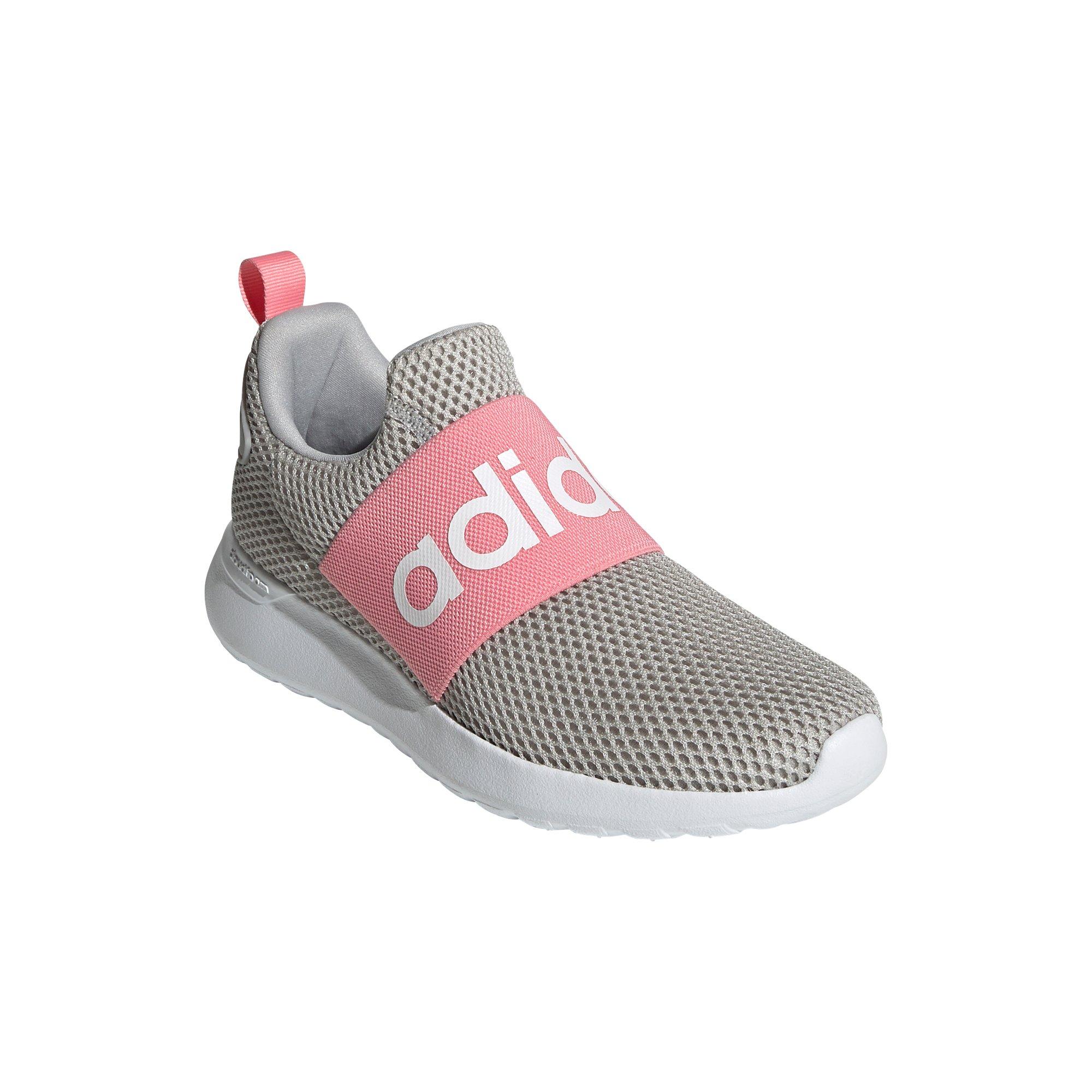 adidas Lite Racer Adapt 4.0 "Grey Two/Super Pop" Grade School Girls' Running Shoe - GREY Thumbnail View 3