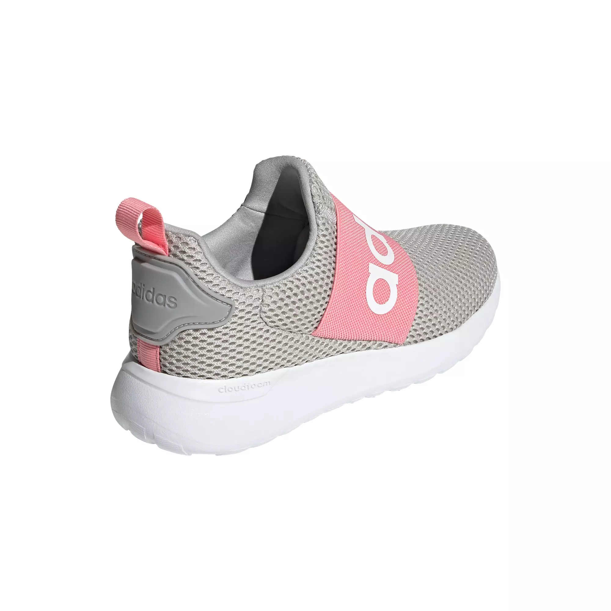 adidas Lite Racer Adapt 4.0 "Grey Two/Super Pop" Grade School Girls' Running Shoe - GREY