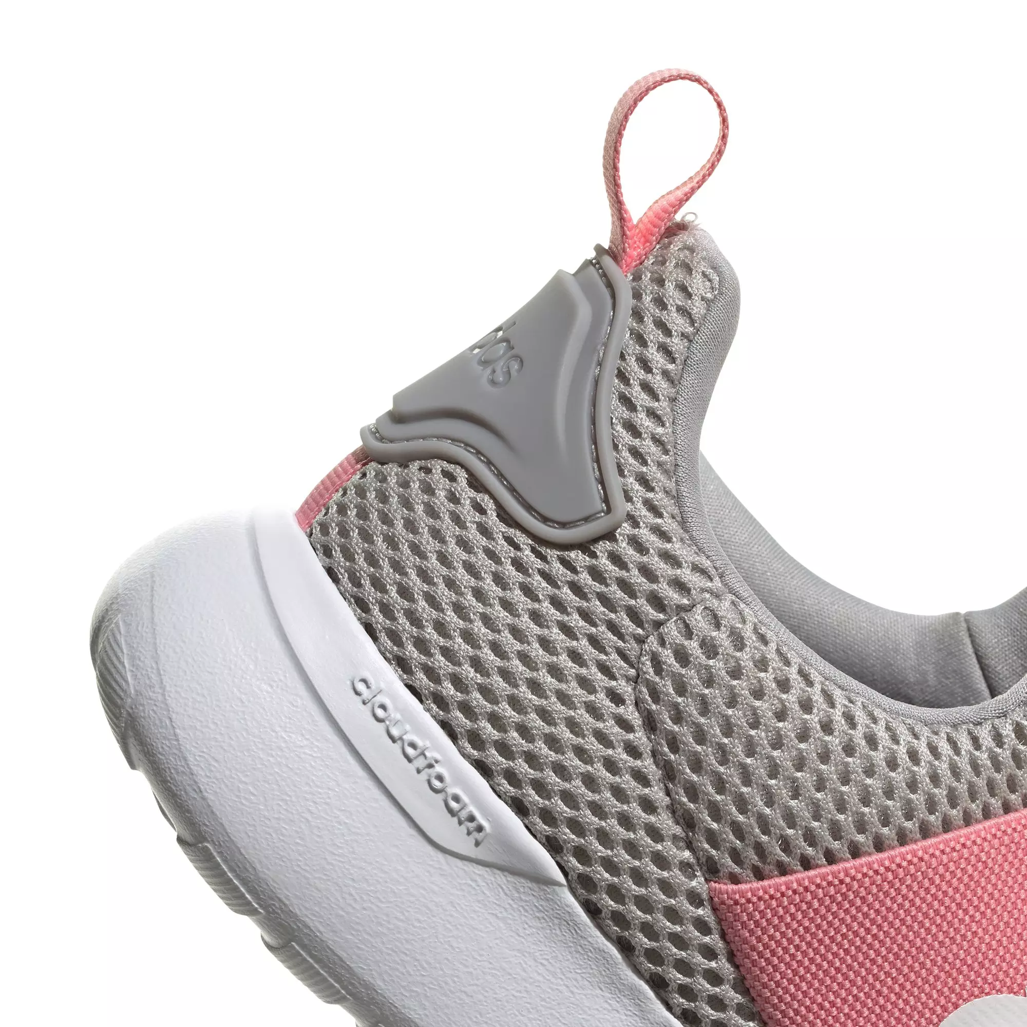 adidas Lite Racer Adapt 4.0 "Grey Two/Super Pop" Grade School Girls' Running Shoe - GREY