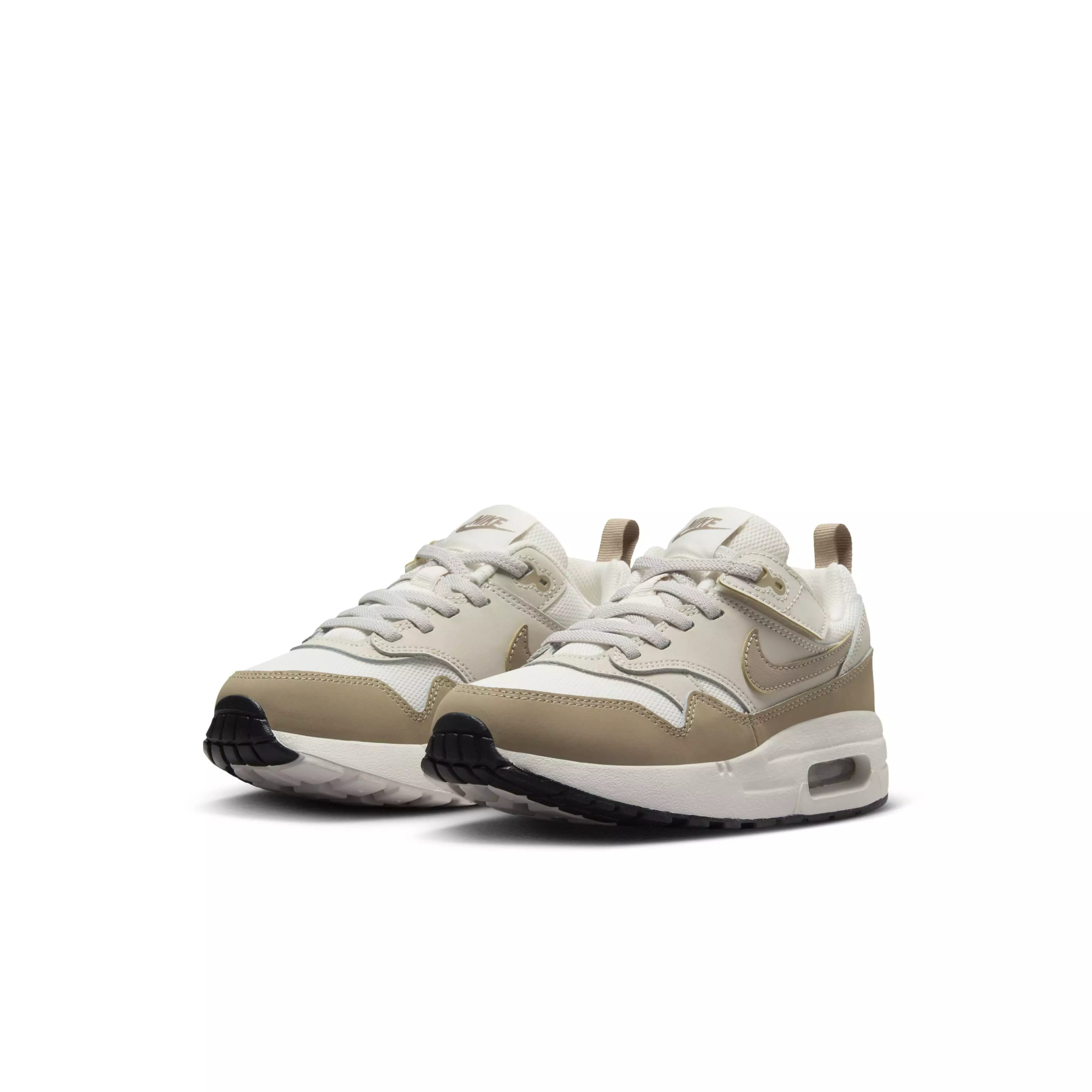 Nike Air Max 1 EasyOn "Phantom/Light Orewood Brown/Black/Khaki" Preschool Boys' Shoe - PHANTOM/LT BROWN/BLACK/KHAKI