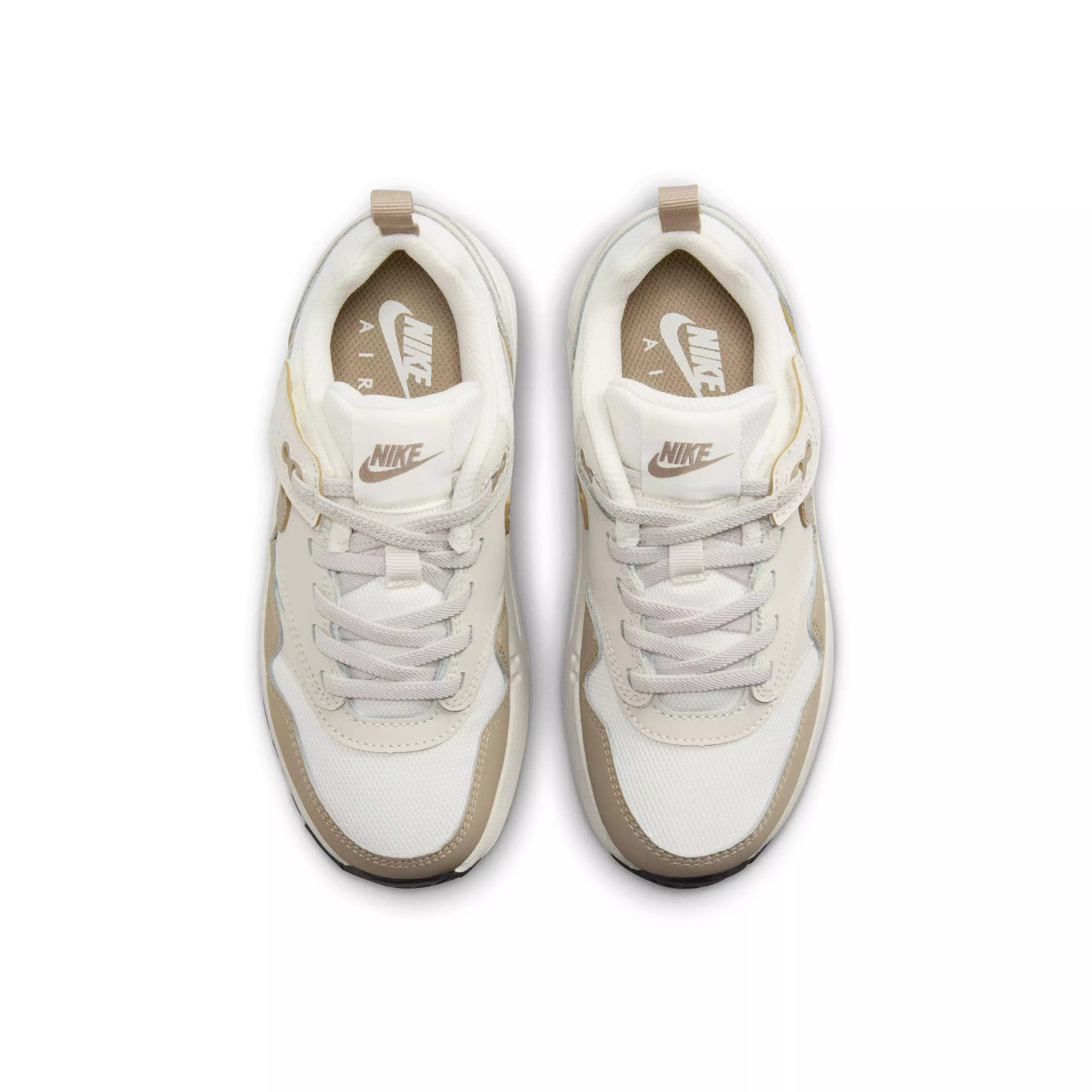 Nike Air Max 1 EasyOn "Phantom/Light Orewood Brown/Black/Khaki" Preschool Boys' Shoe - PHANTOM/LT BROWN/BLACK/KHAKI