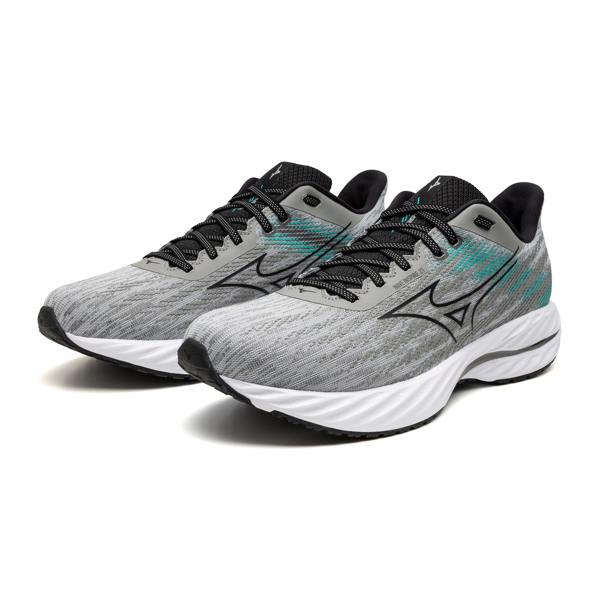 Mizuno Wave Inspire 21 "Ultimate Grey/Black" Men's Running Shoe - GREY/BLACK Thumbnail View 5