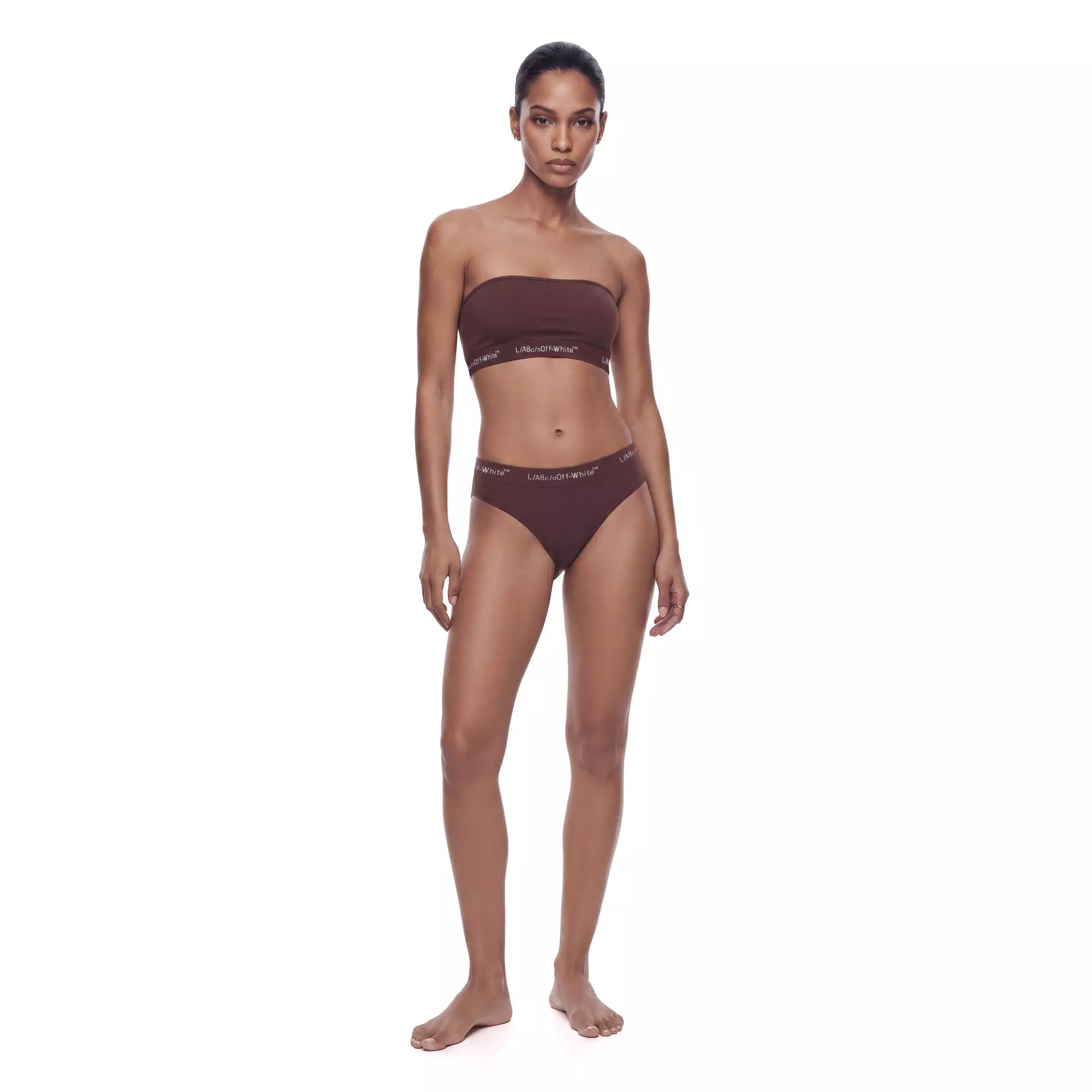 L/AB c/o Off-White Women&rsquo;s Strapless Bandeau Bra - Brown - BROWN