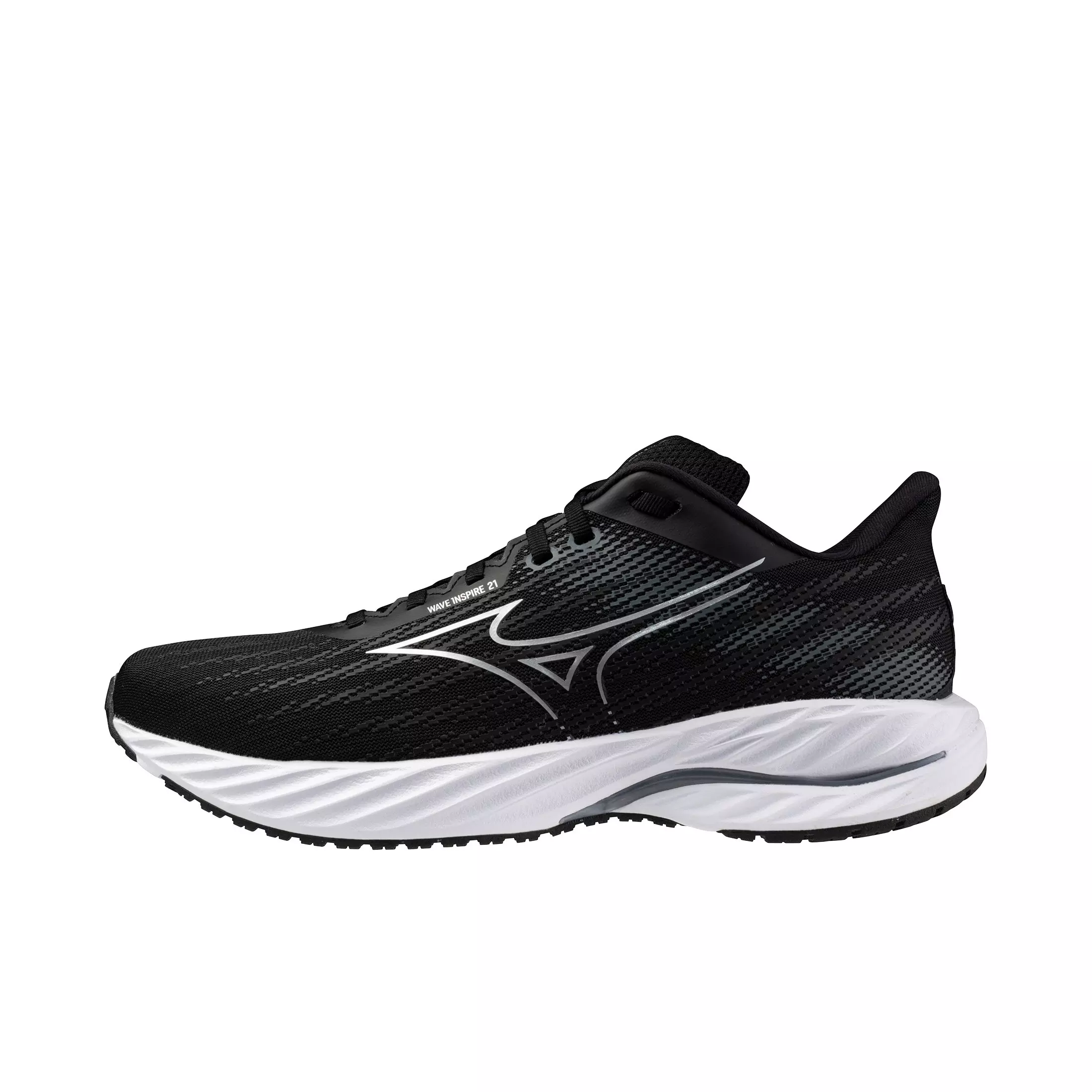 Mizuno Wave Inspire 21 2E "Black/Silver" Men's Wide Running Shoe - BLACK/SILVER